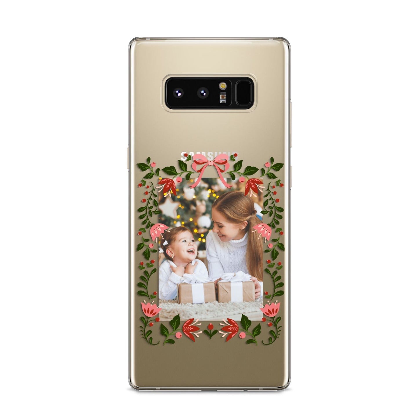 Personalised Christmas Flowers Photo Samsung Galaxy S8 Case