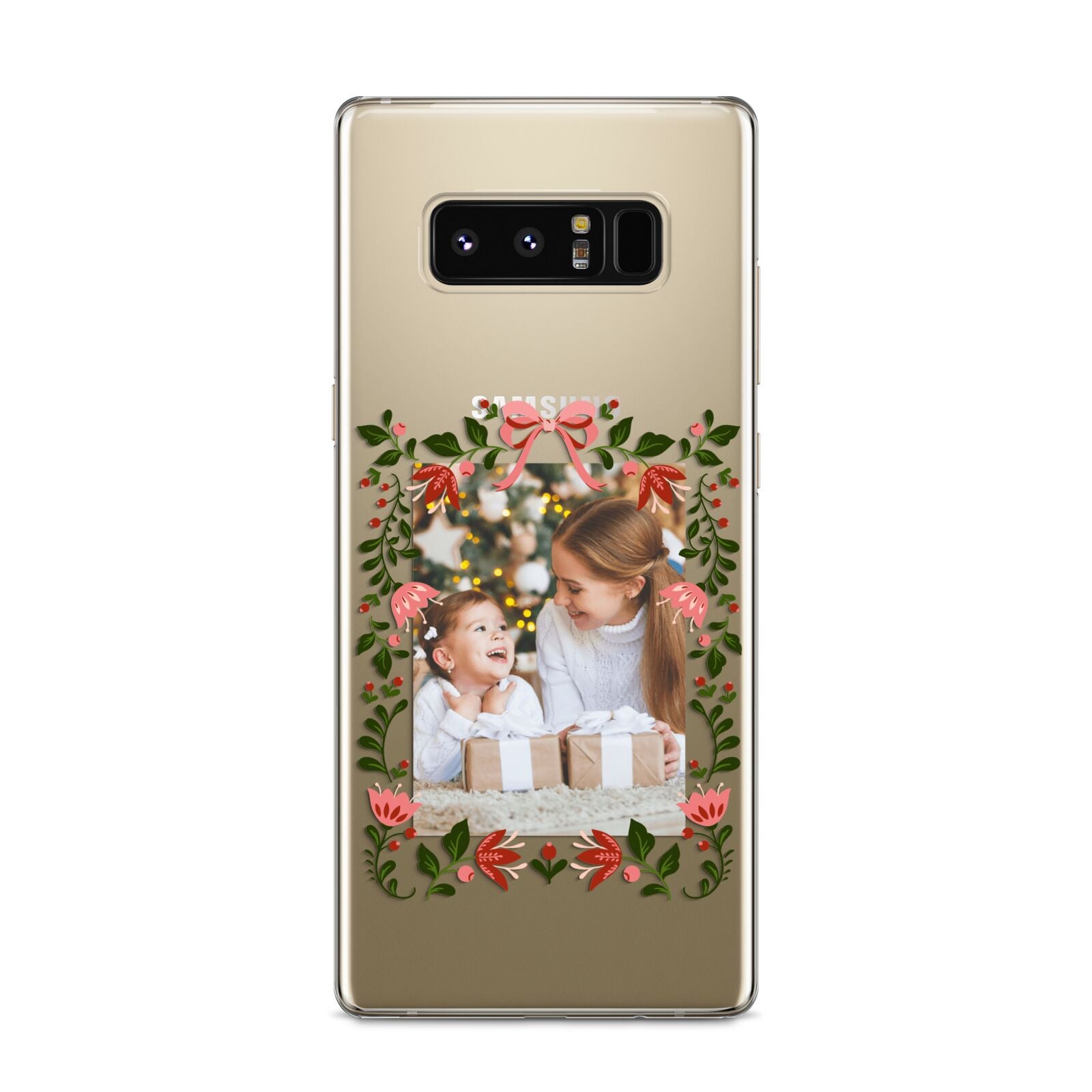 Personalised Christmas Flowers Photo Samsung Galaxy S8 Case