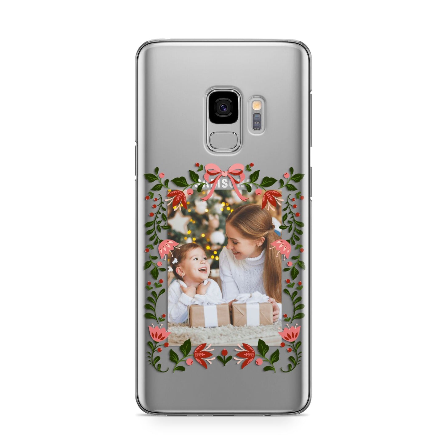 Personalised Christmas Flowers Photo Samsung Galaxy S9 Case