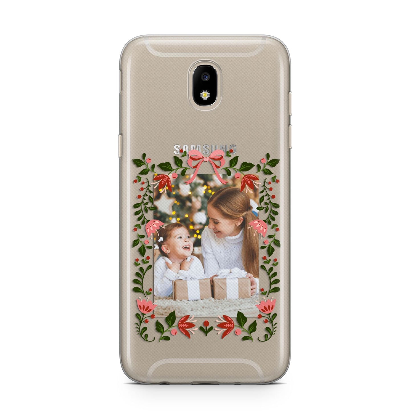 Personalised Christmas Flowers Photo Samsung J5 2017 Case