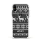 Personalised Christmas Jumper Apple iPhone Xs Impact Case White Edge on Black Phone