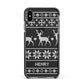 Personalised Christmas Jumper Apple iPhone Xs Max Impact Case Black Edge on Black Phone