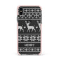 Personalised Christmas Jumper Apple iPhone Xs Max Impact Case Pink Edge on Black Phone