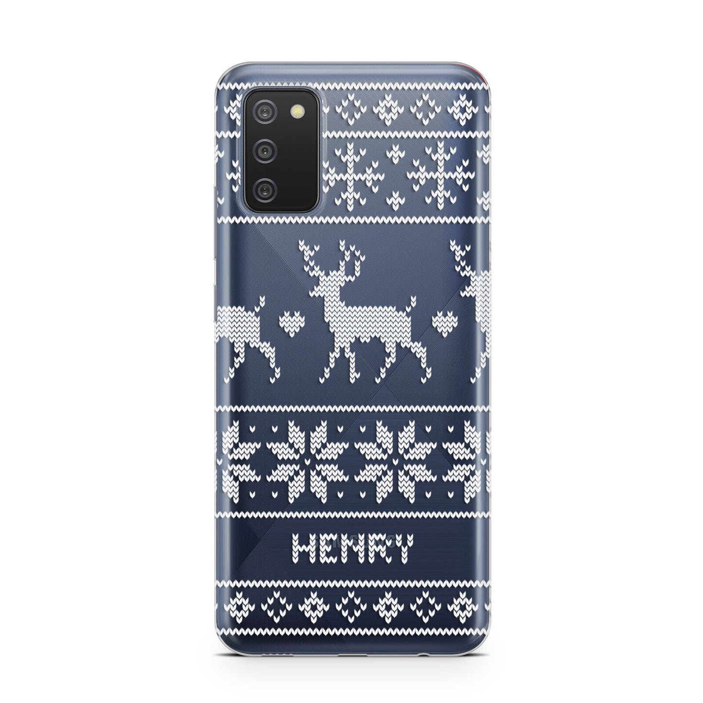 Personalised Christmas Jumper Samsung A02s Case