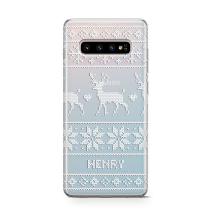 Personalised Christmas Jumper Samsung Galaxy S10 Case