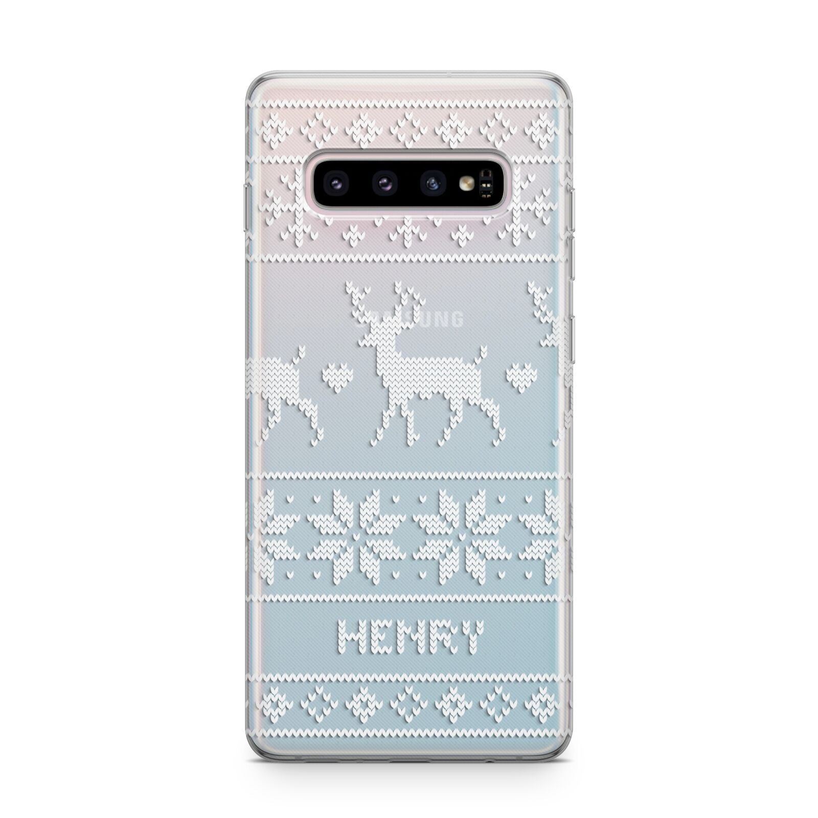 Personalised Christmas Jumper Samsung Galaxy S10 Plus Case