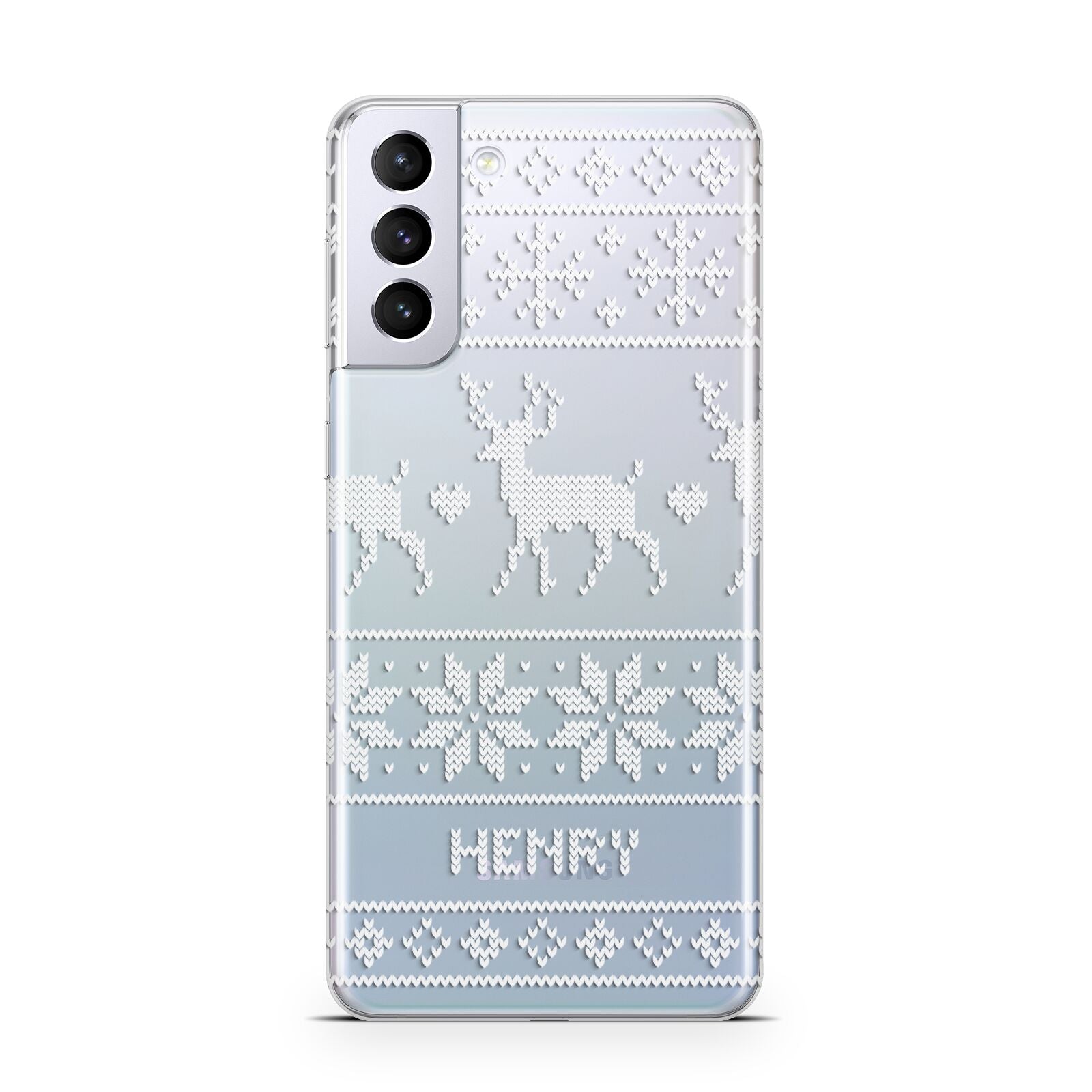 Personalised Christmas Jumper Samsung S21 Plus Case