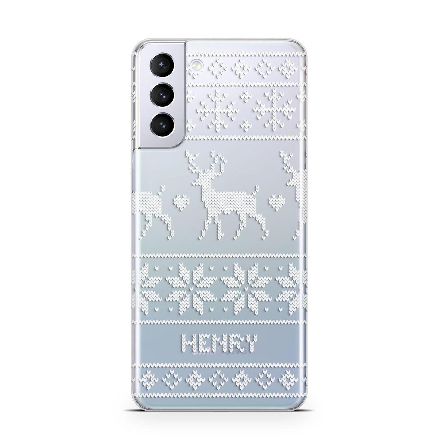 Personalised Christmas Jumper Samsung S21 Plus Phone Case