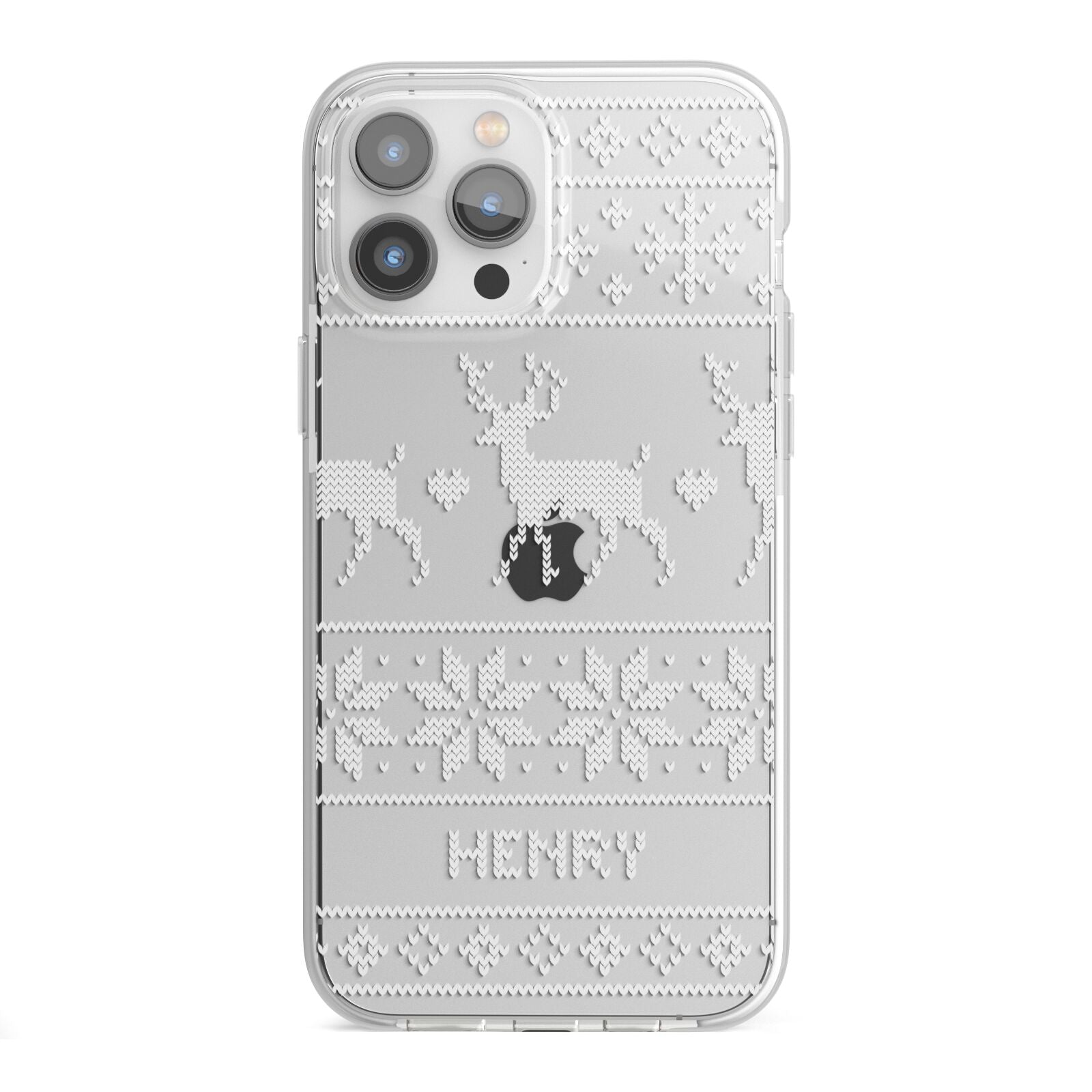 Personalised Christmas Jumper iPhone 13 Pro Max TPU Impact Case with White Edges