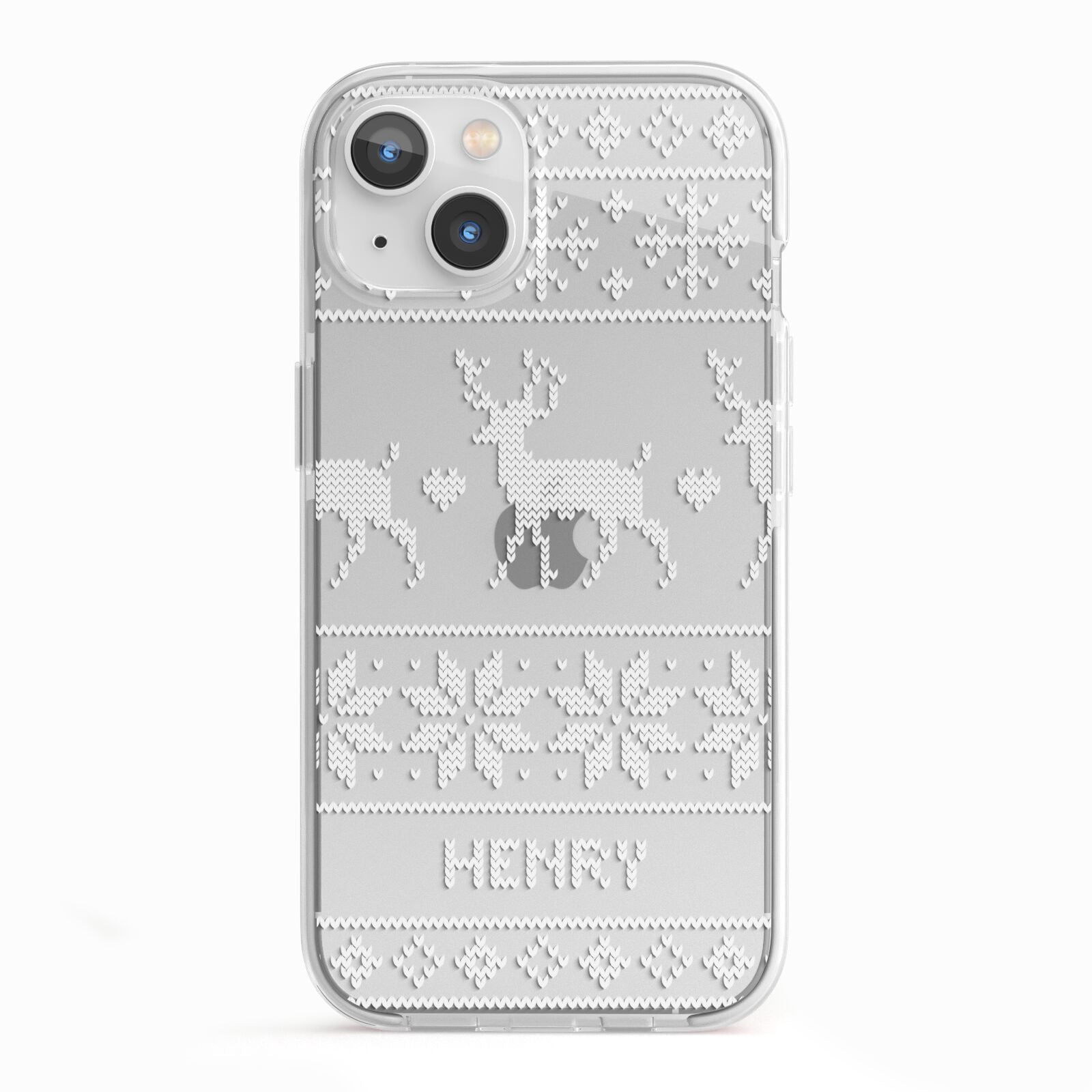 Personalised Christmas Jumper iPhone 13 TPU Impact Case with White Edges