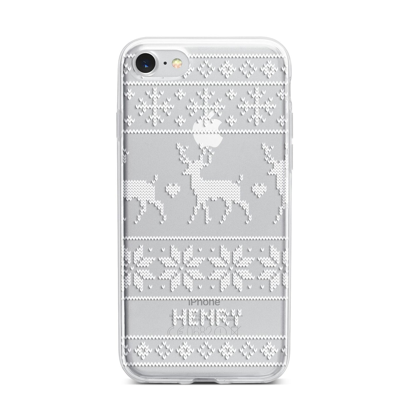 Personalised Christmas Jumper iPhone 7 Bumper Case on Silver iPhone