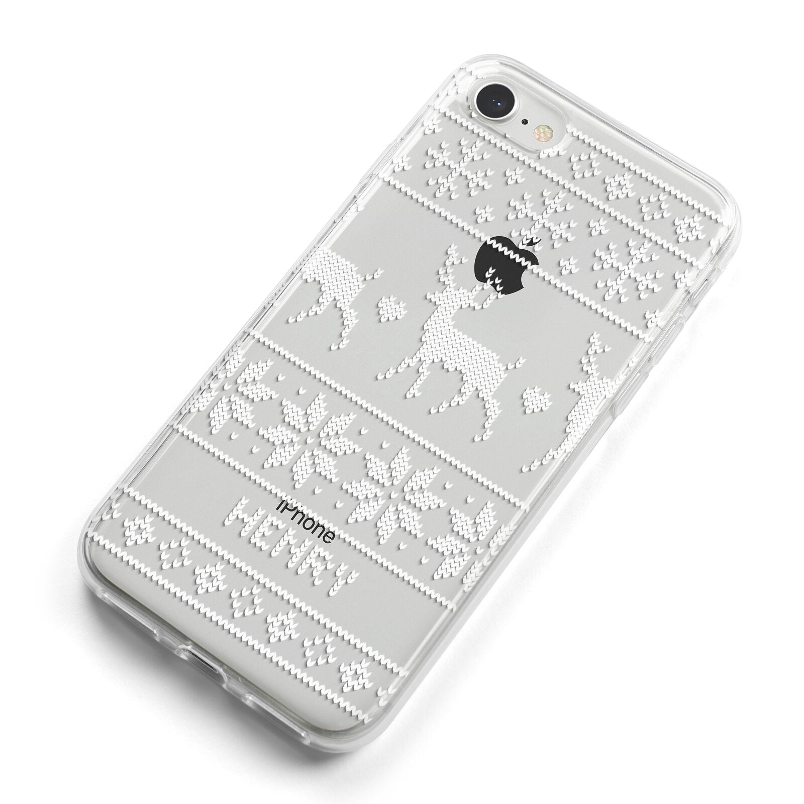 Personalised Christmas Jumper iPhone 8 Bumper Case on Silver iPhone Alternative Image