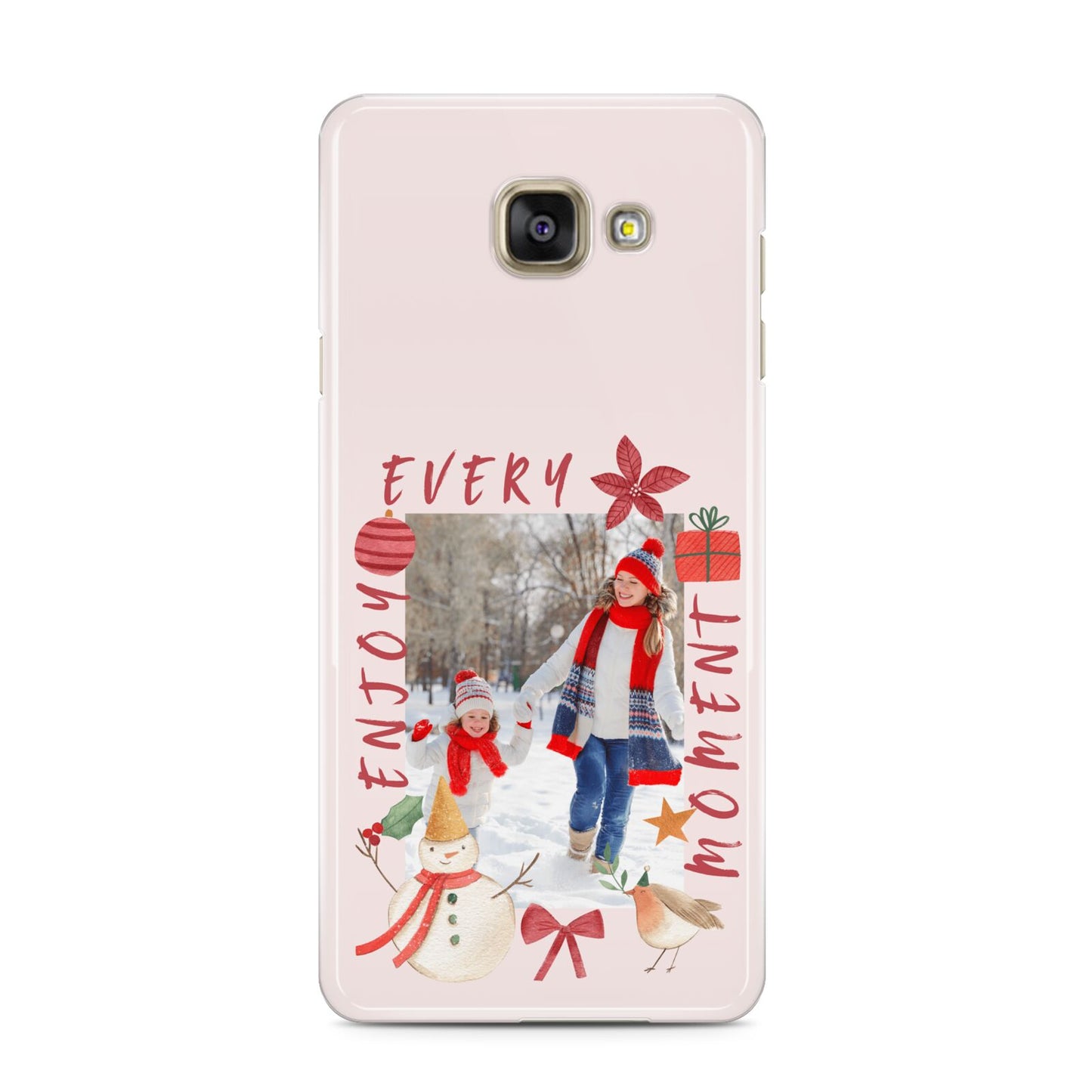 Personalised Christmas Moments Samsung Galaxy A3 2016 Case on gold phone