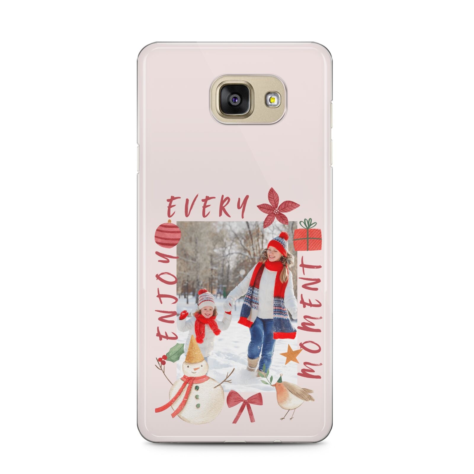 Personalised Christmas Moments Samsung Galaxy A5 2016 Case on gold phone