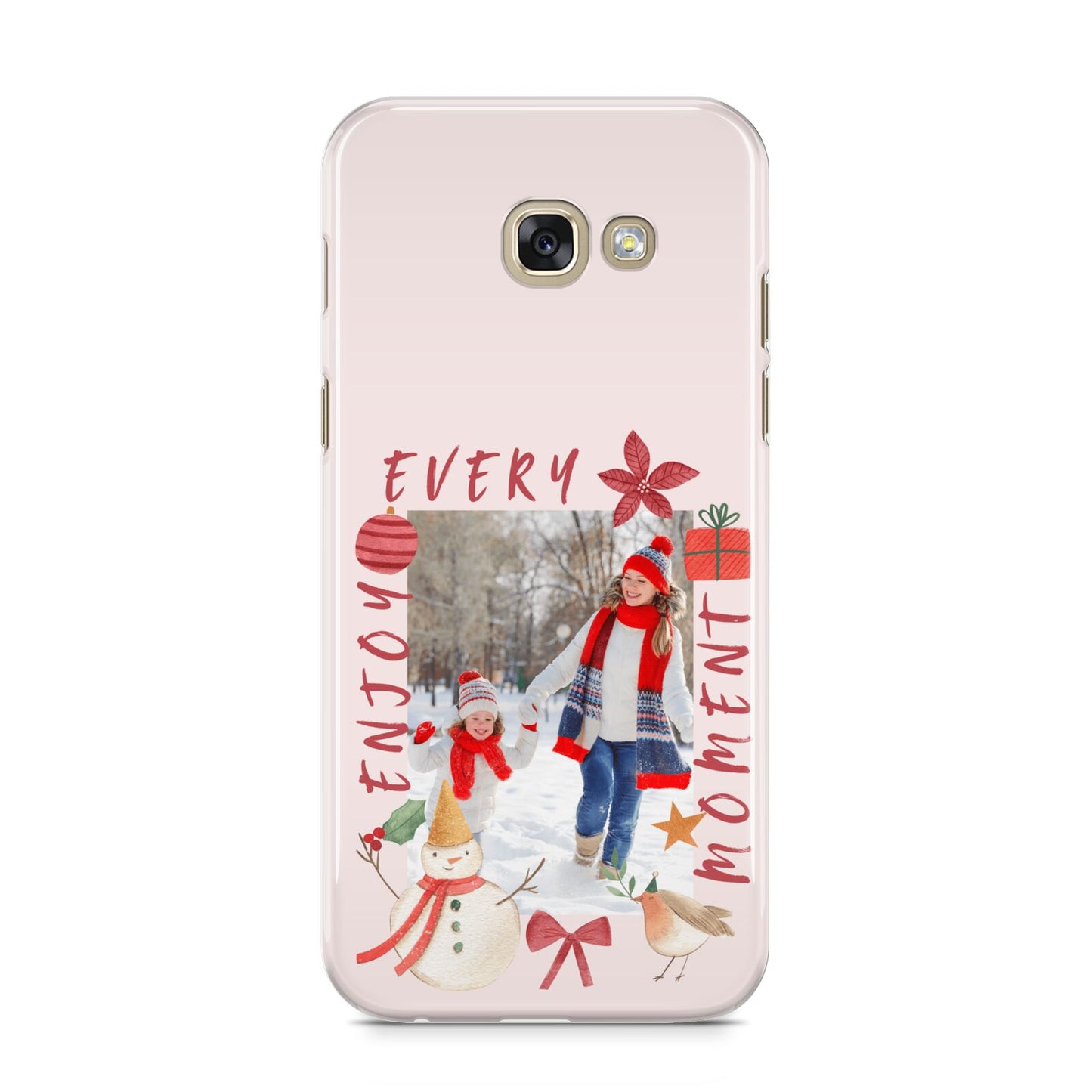 Personalised Christmas Moments Samsung Galaxy A5 2017 Case on gold phone