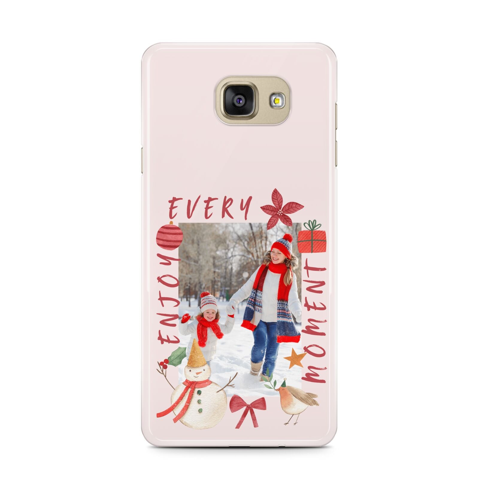 Personalised Christmas Moments Samsung Galaxy A7 2016 Case on gold phone