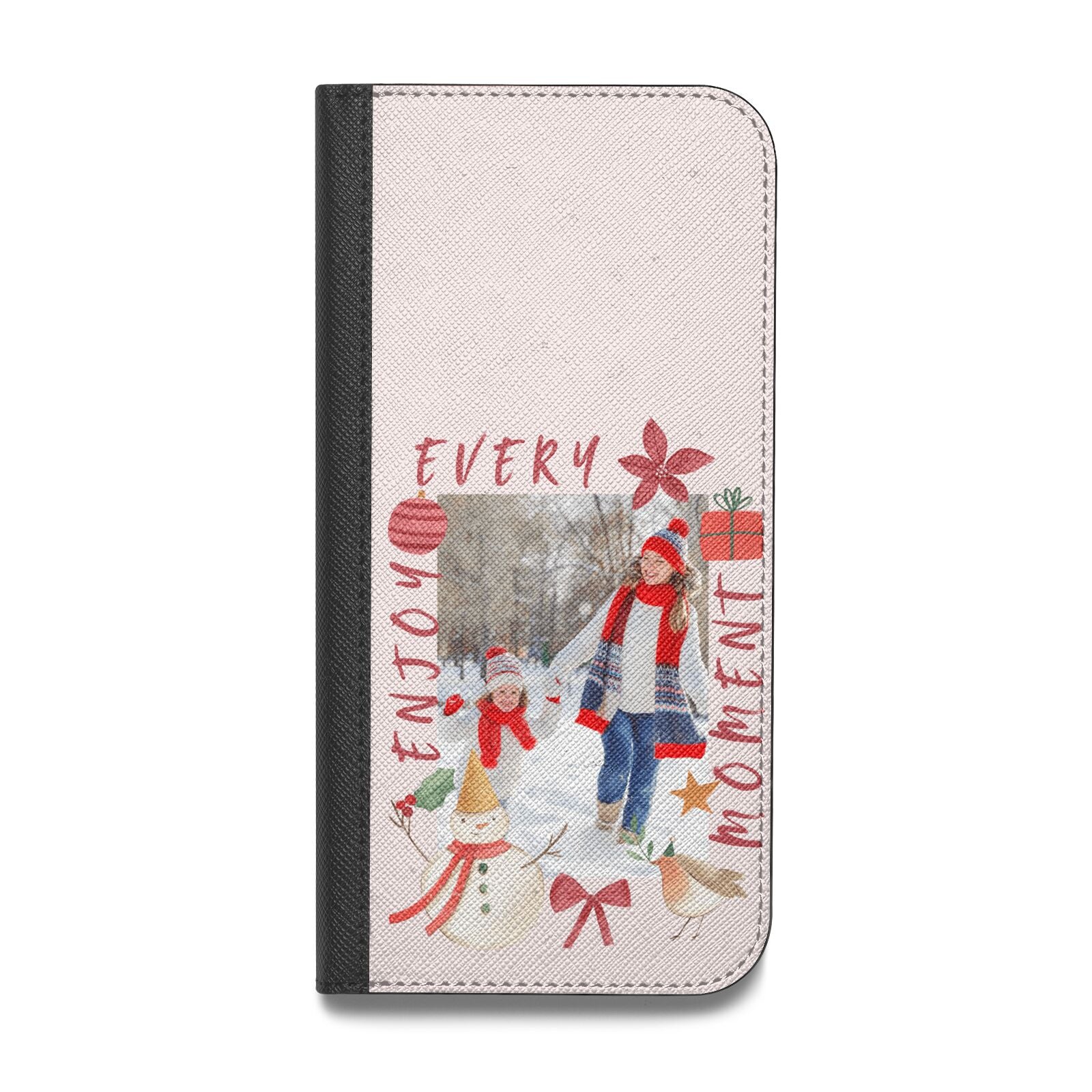 Personalised Christmas Moments Vegan Leather Flip Samsung Case