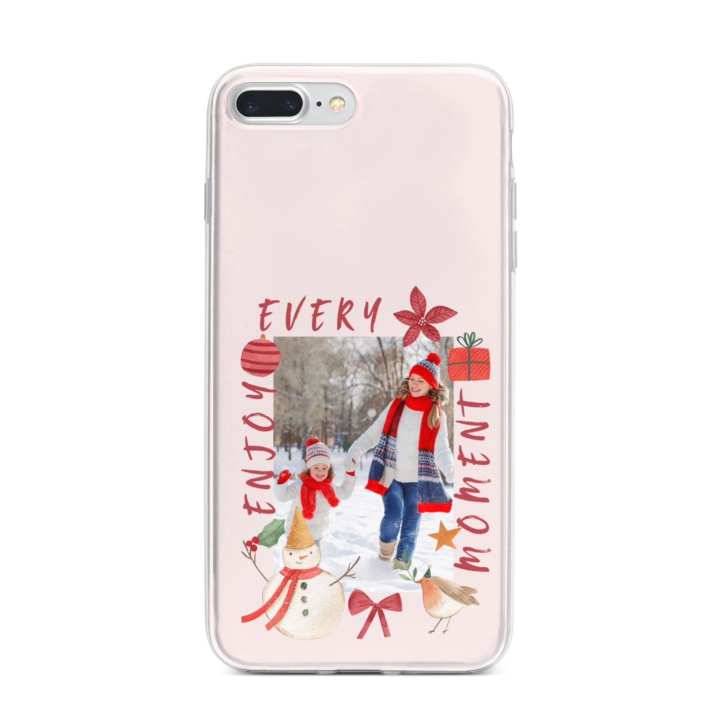 Personalised Christmas Moments iPhone 7 Plus Bumper Case on Silver iPhone