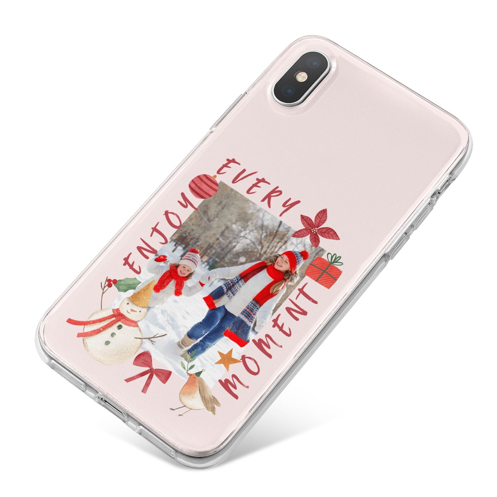 Personalised Christmas Moments iPhone X Bumper Case on Silver iPhone