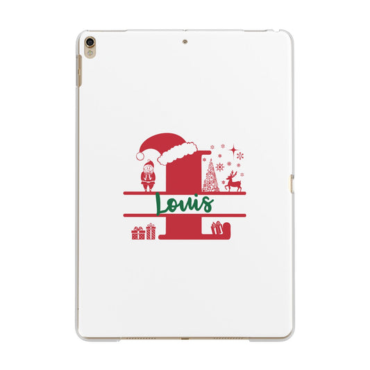 Personalised Christmas Monogram Apple iPad Gold Case