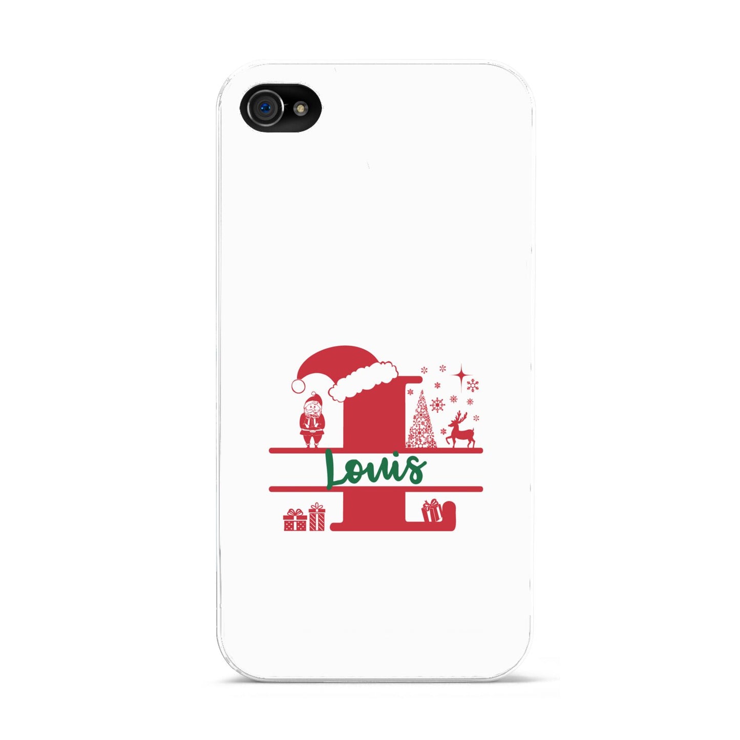 Personalised Christmas Monogram Apple iPhone 4s Case