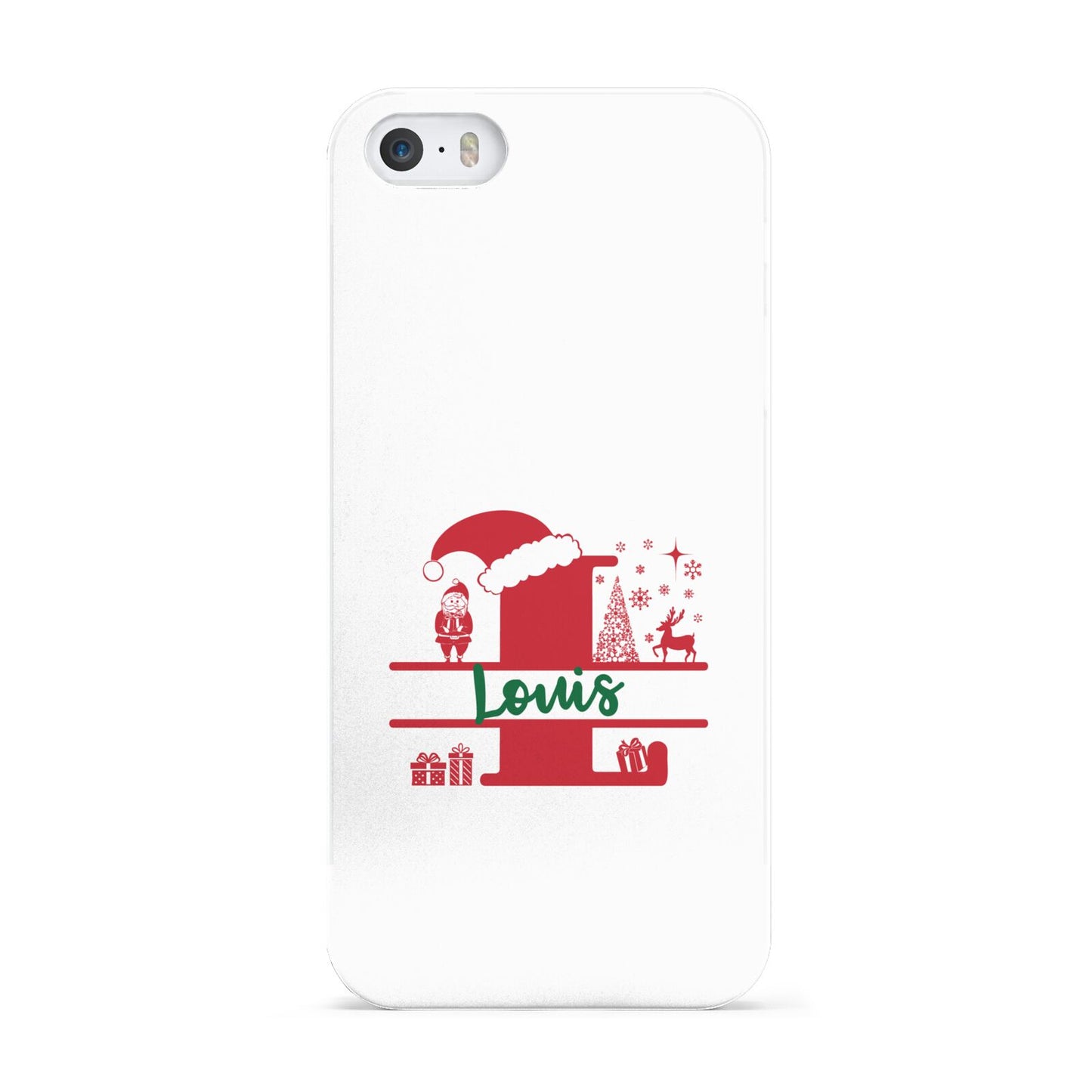 Personalised Christmas Monogram Apple iPhone 5 Case