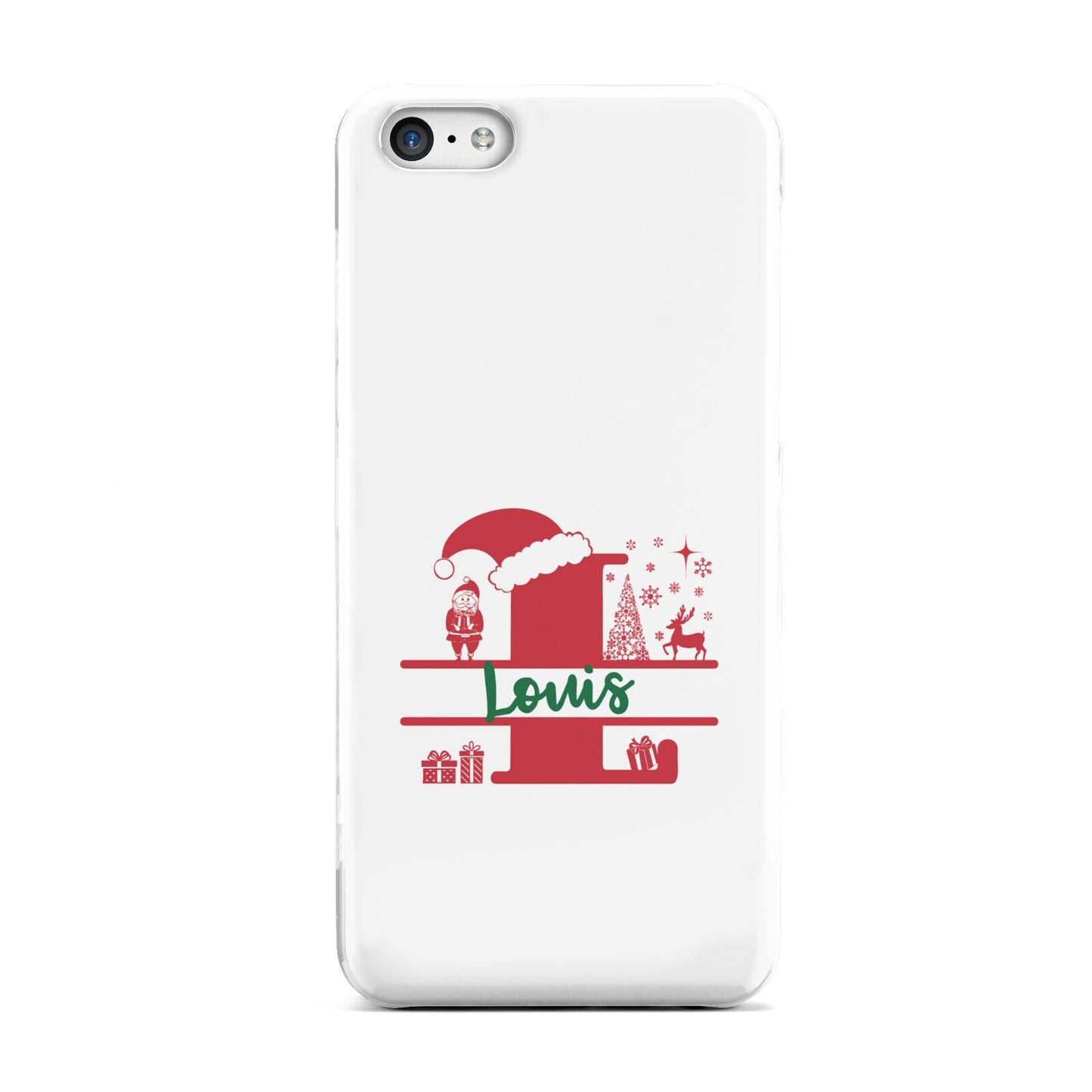 Personalised Christmas Monogram Apple iPhone 5c Case