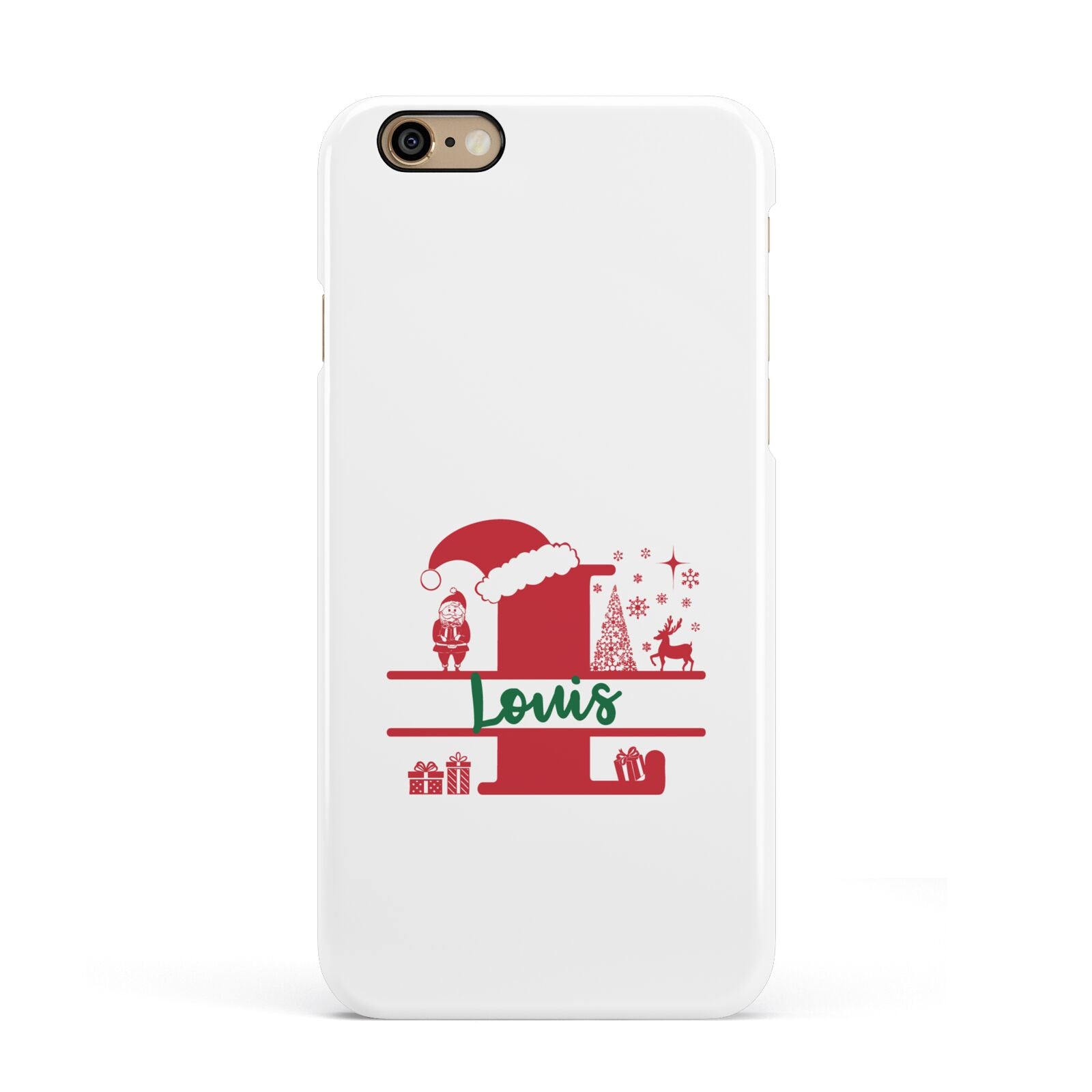 Personalised Christmas Monogram Apple iPhone 6 3D Snap Case