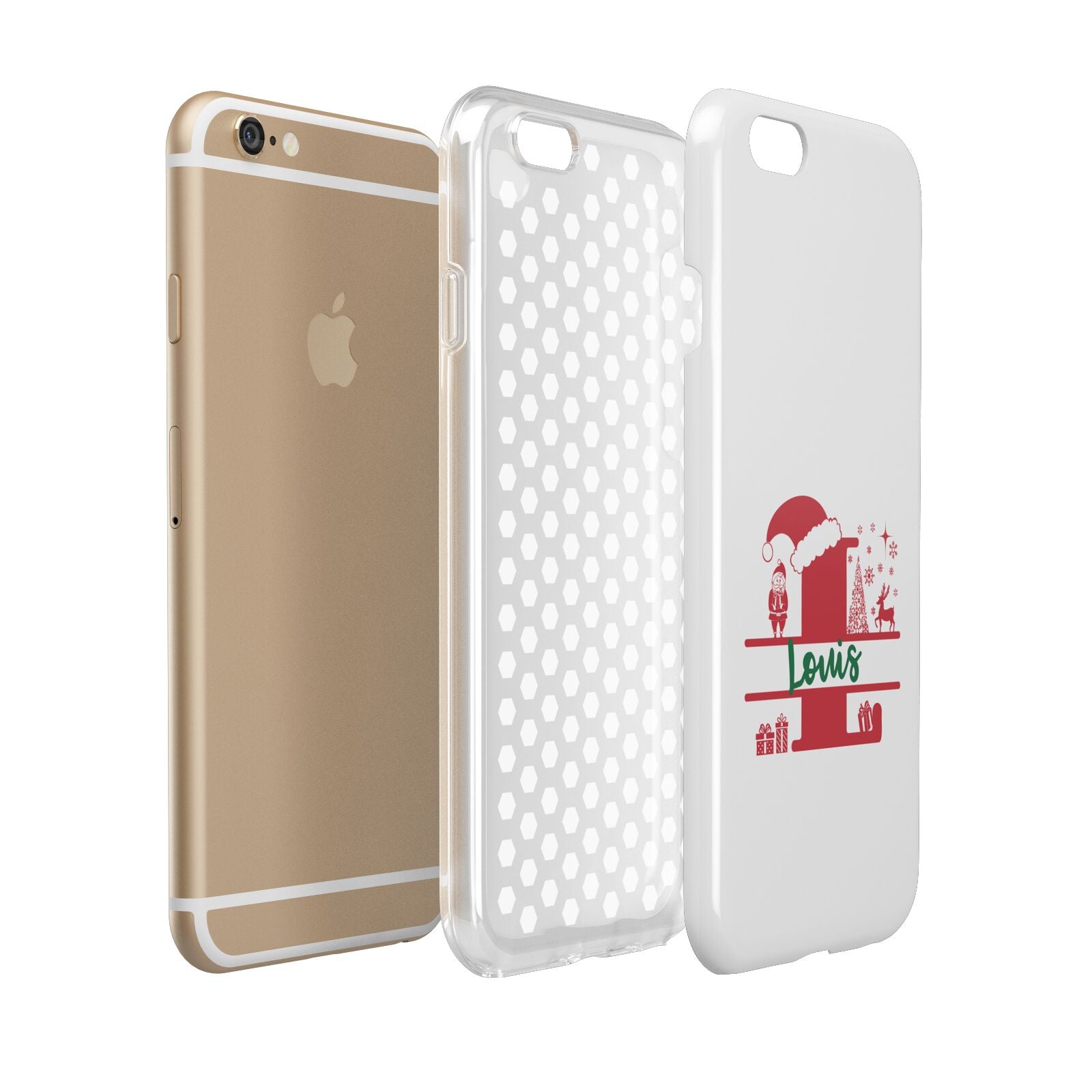 Personalised Christmas Monogram Apple iPhone 6 3D Tough Case Expanded view