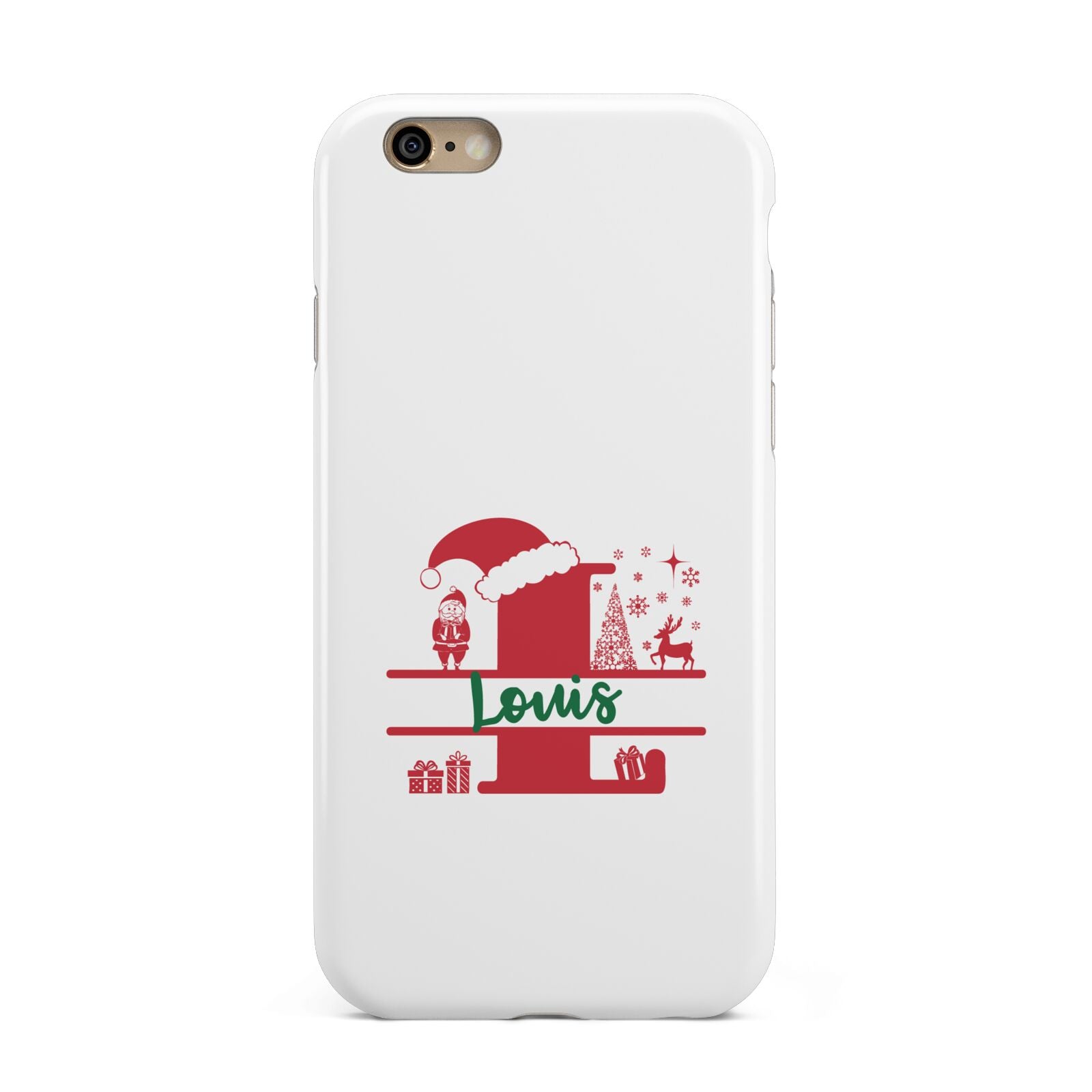 Personalised Christmas Monogram Apple iPhone 6 3D Tough Case