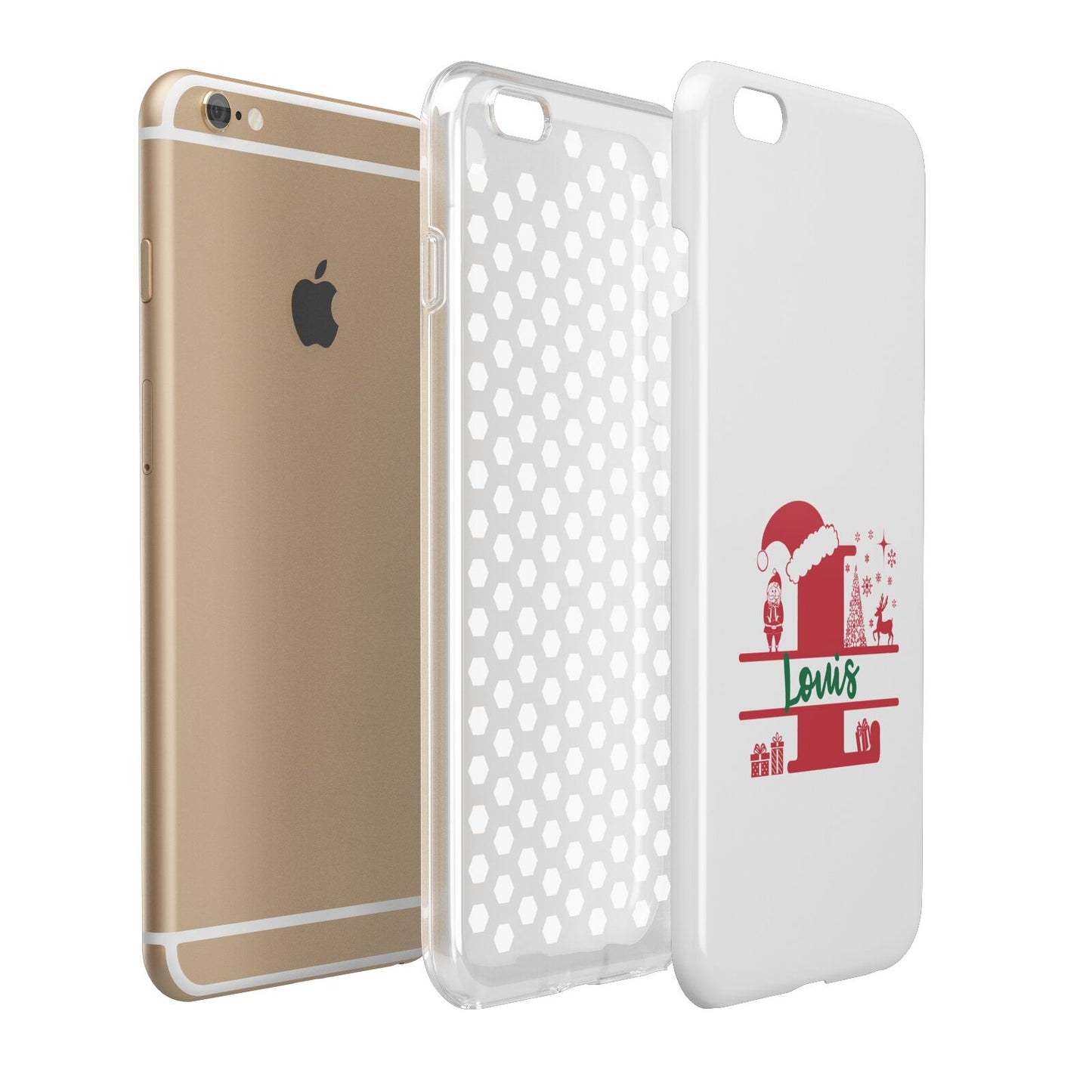 Personalised Christmas Monogram Apple iPhone 6 Plus 3D Tough Case Expand Detail Image