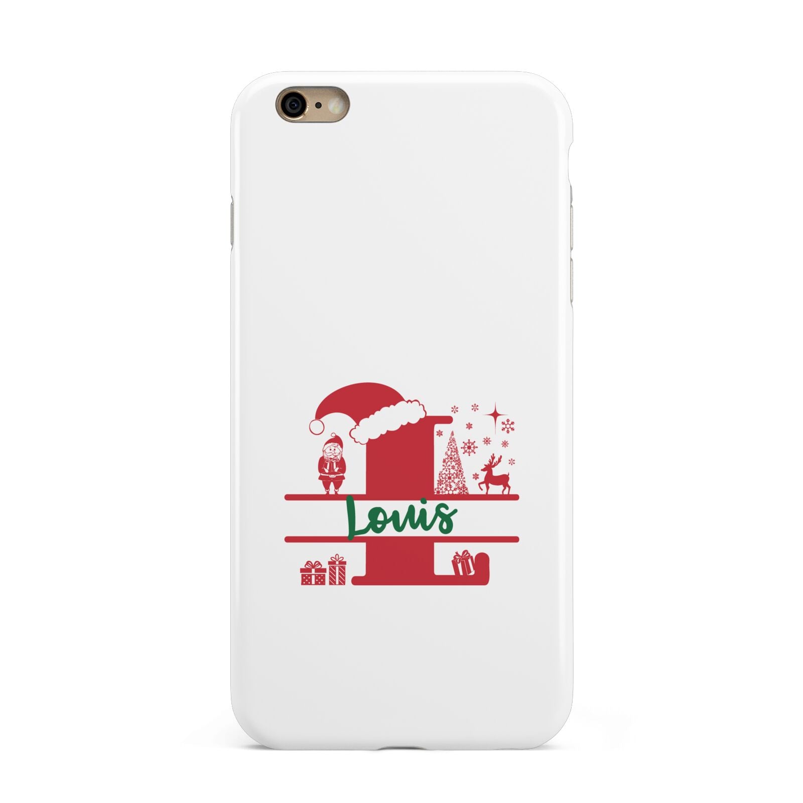 Personalised Christmas Monogram Apple iPhone 6 Plus 3D Tough Case