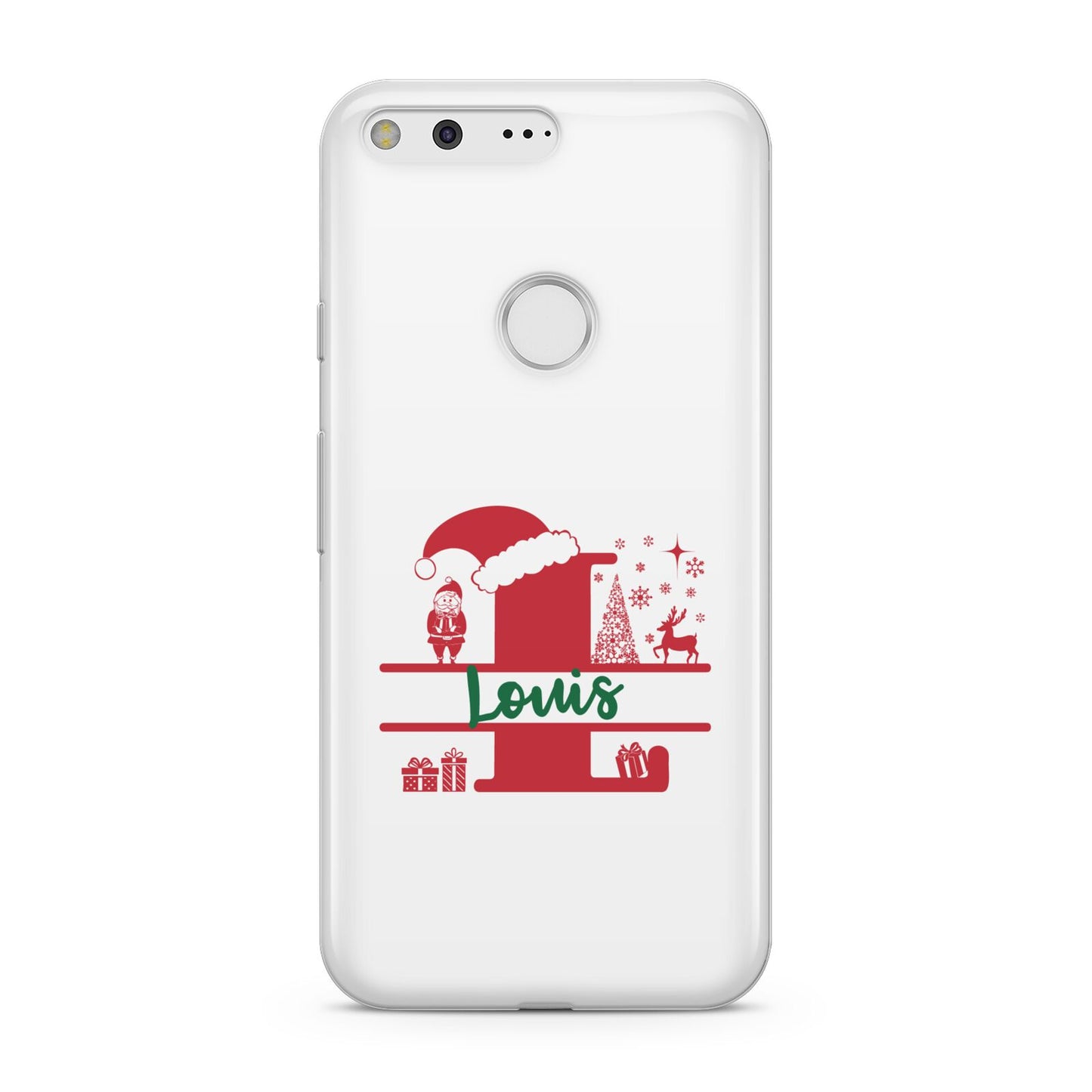 Personalised Christmas Monogram Google Pixel Case