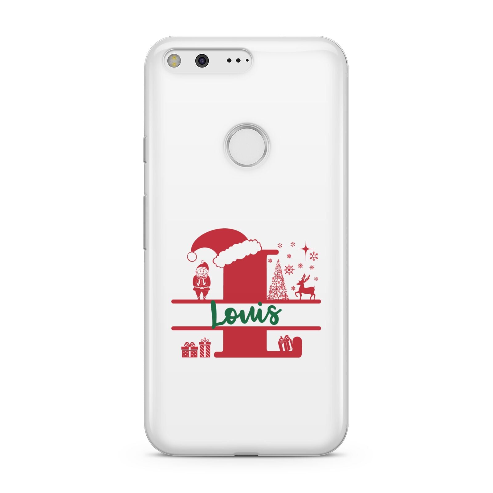 Personalised Christmas Monogram Google Pixel Case