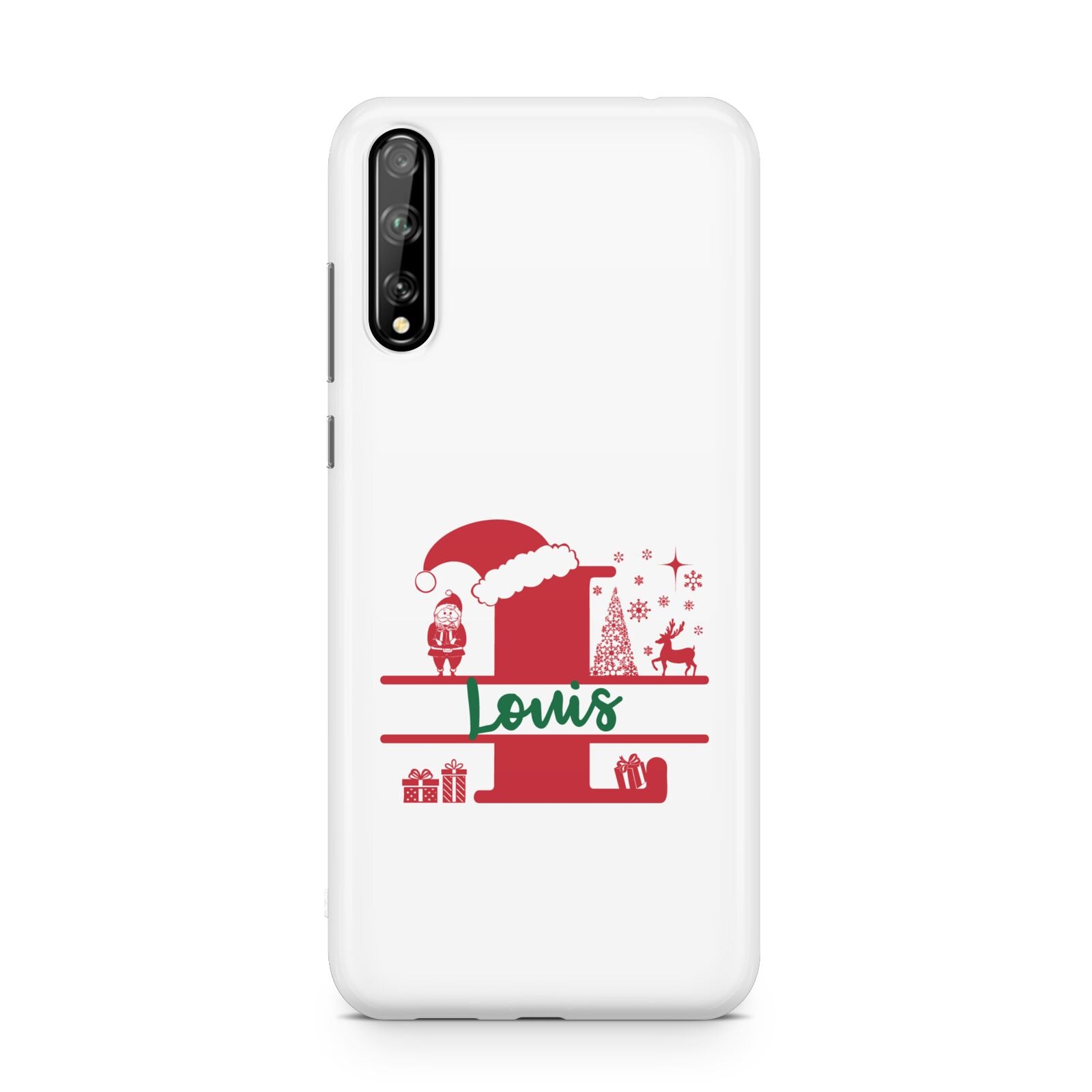 Personalised Christmas Monogram Huawei Enjoy 10s Phone Case