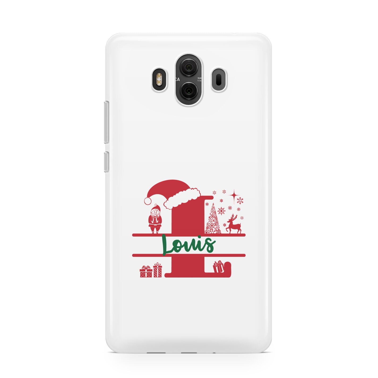 Personalised Christmas Monogram Huawei Mate 10 Protective Phone Case