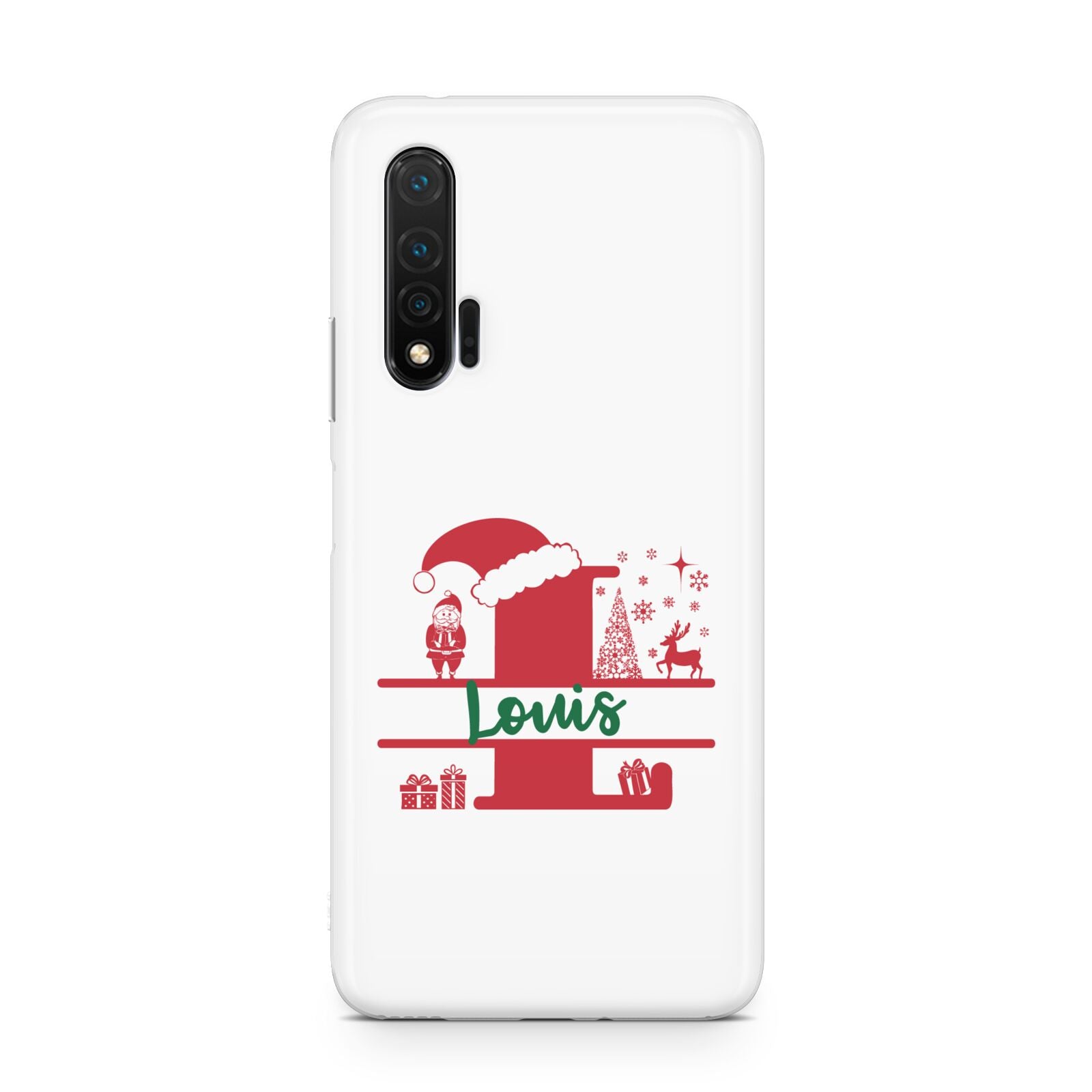 Personalised Christmas Monogram Huawei Nova 6 Phone Case