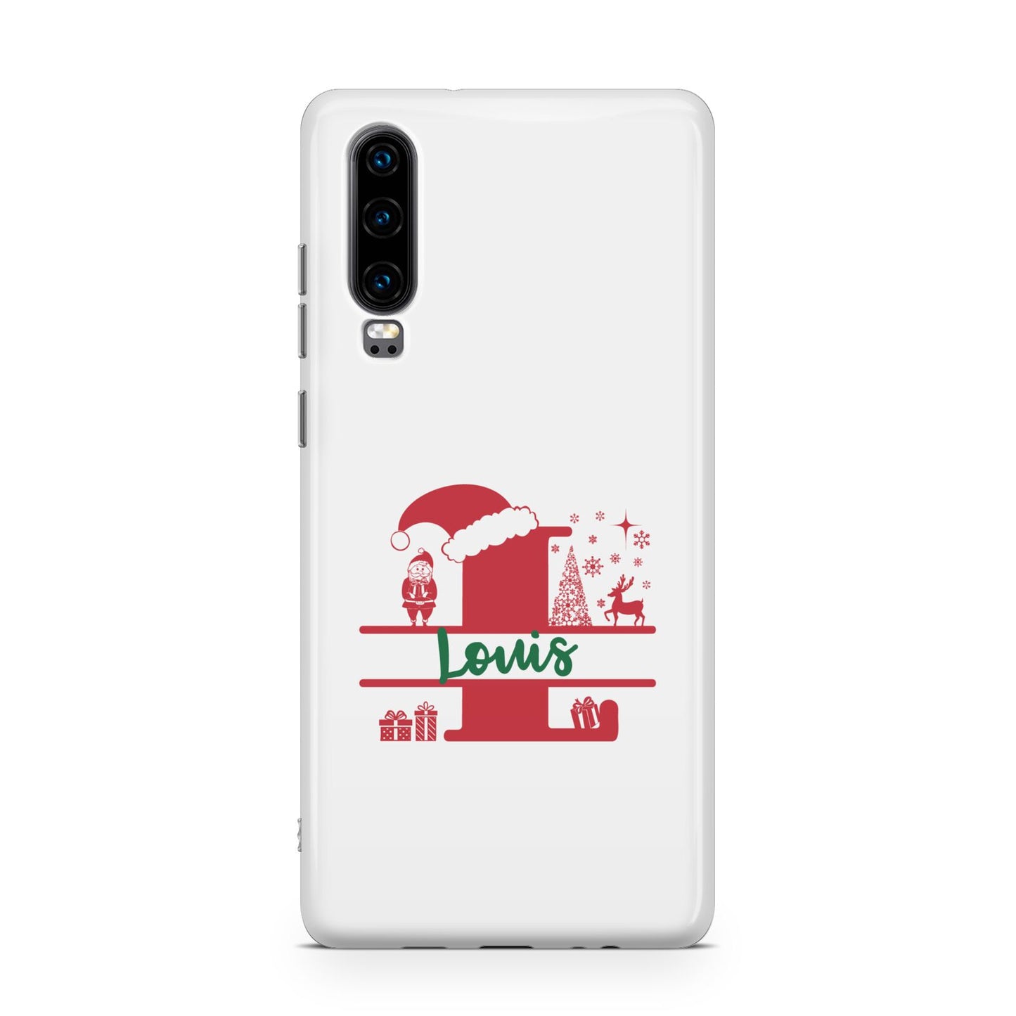 Personalised Christmas Monogram Huawei P30 Phone Case