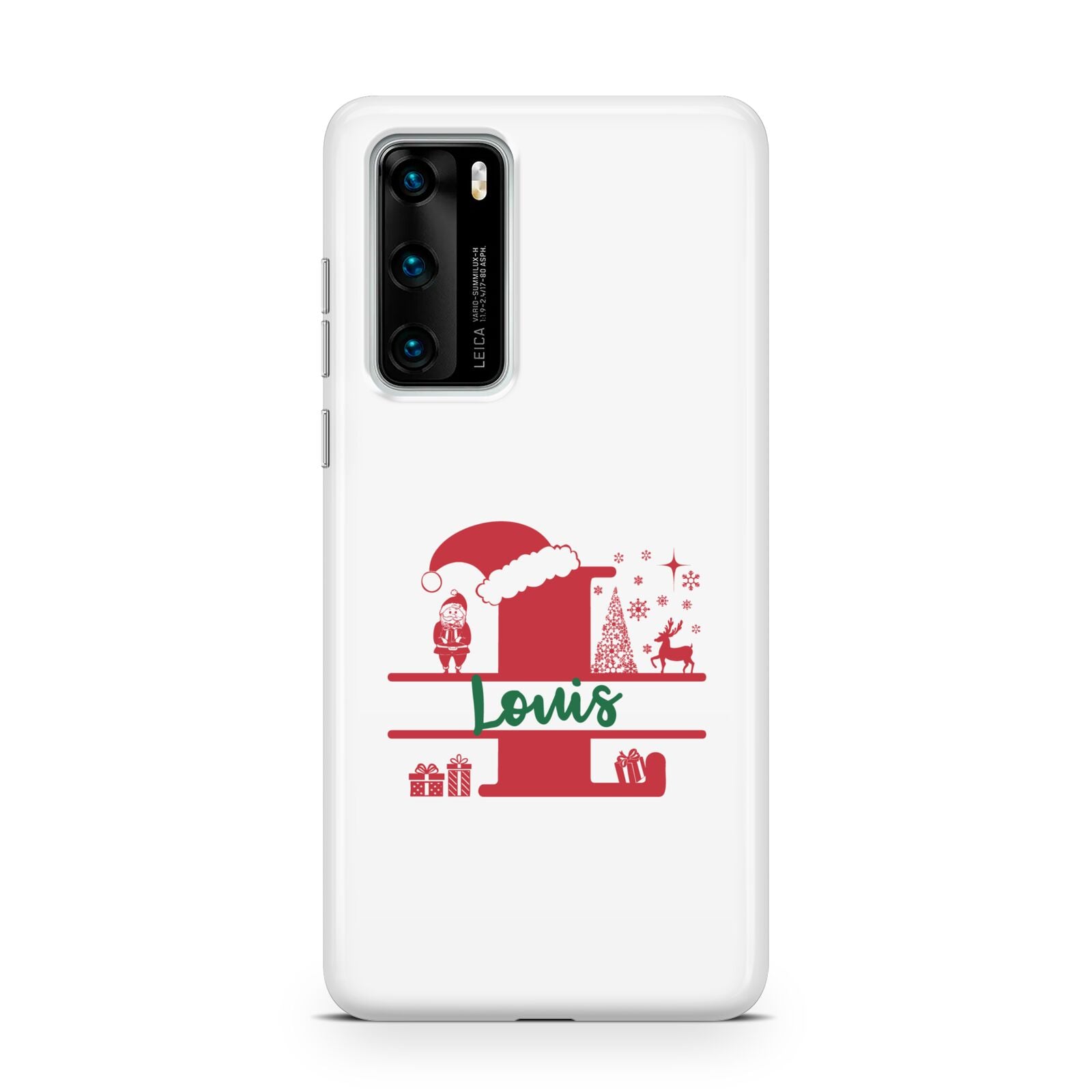 Personalised Christmas Monogram Huawei P40 Phone Case