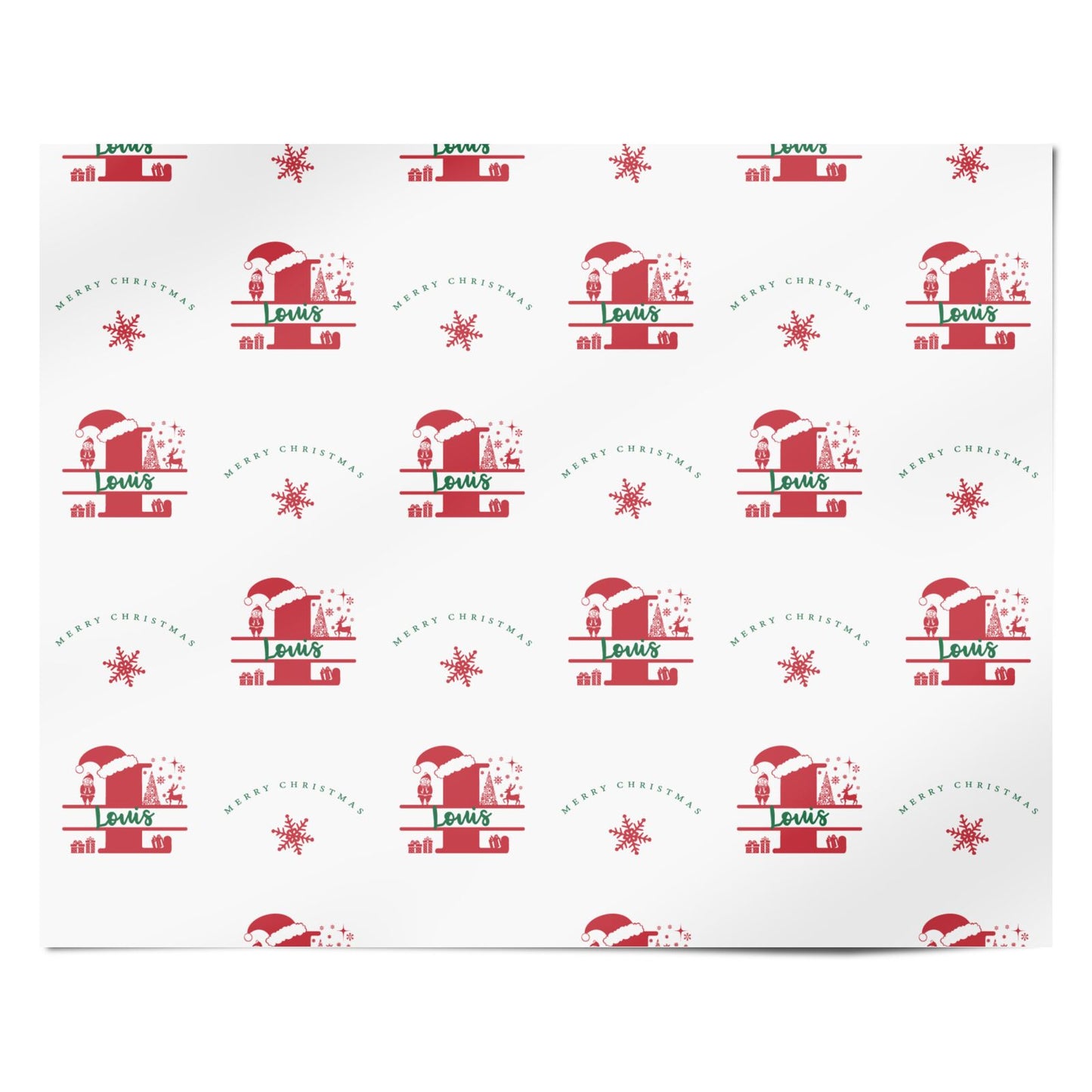 Personalised Christmas Monogram Personalised Wrapping Paper Alternative