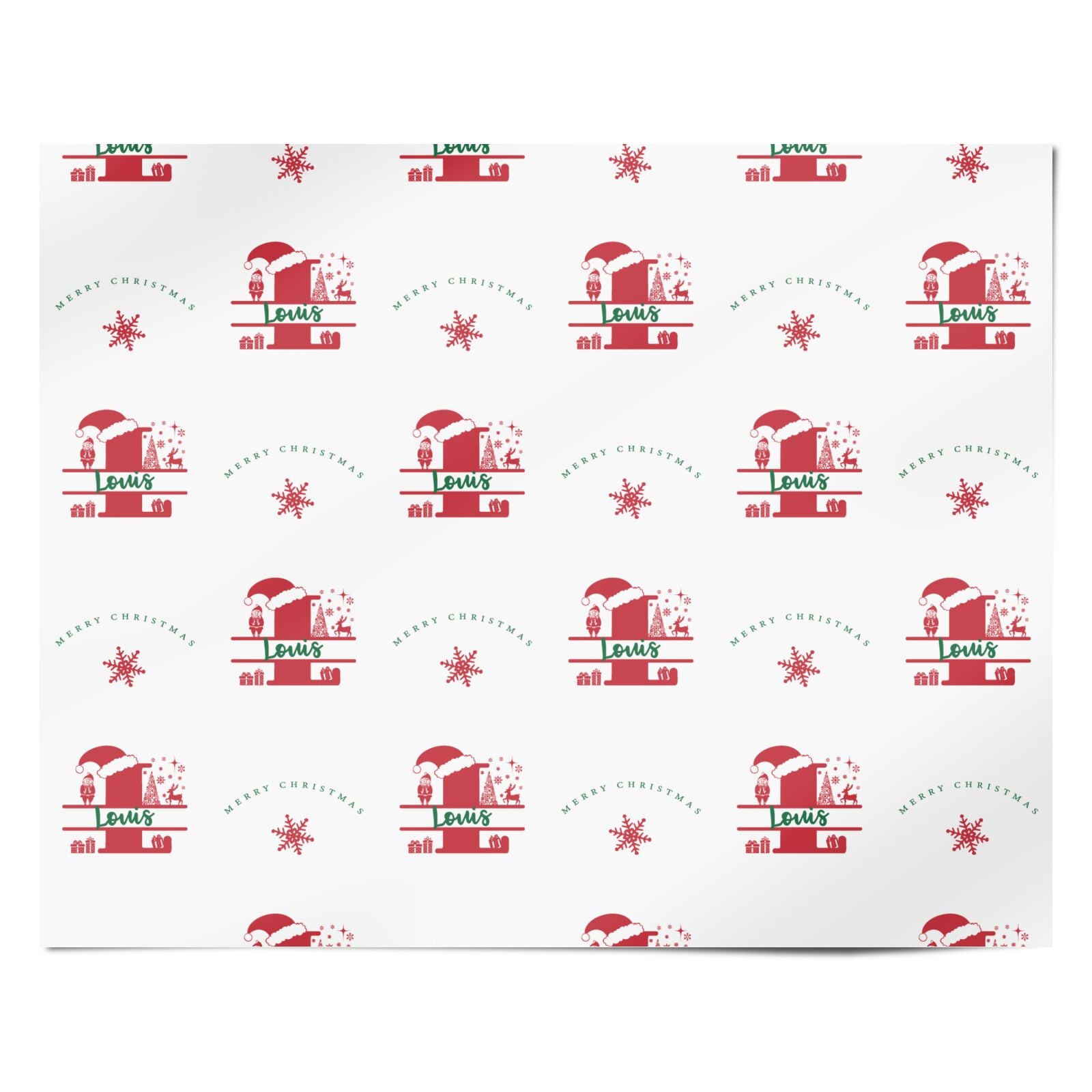 Personalised Christmas Monogram Personalised Wrapping Paper Alternative