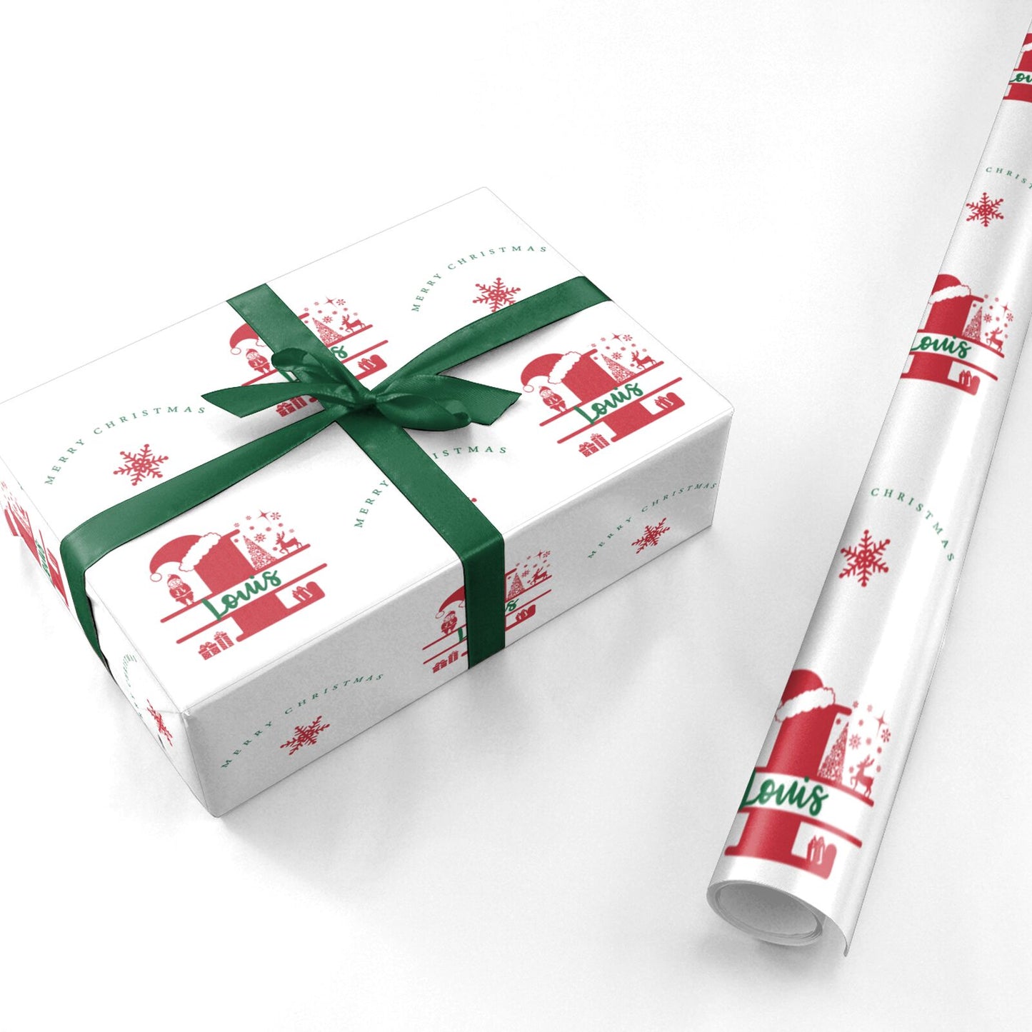 Personalised Christmas Monogram Personalised Wrapping Paper