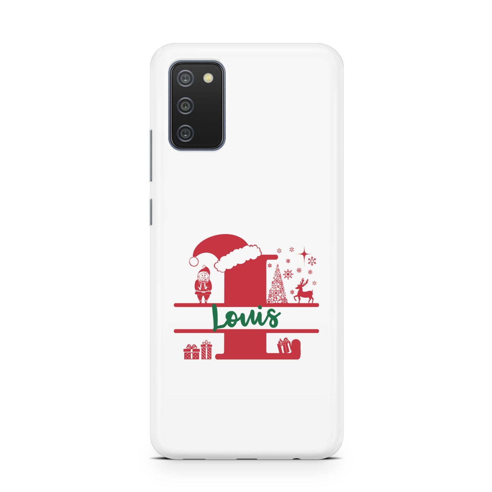 Personalised Christmas Monogram Samsung A02s Case