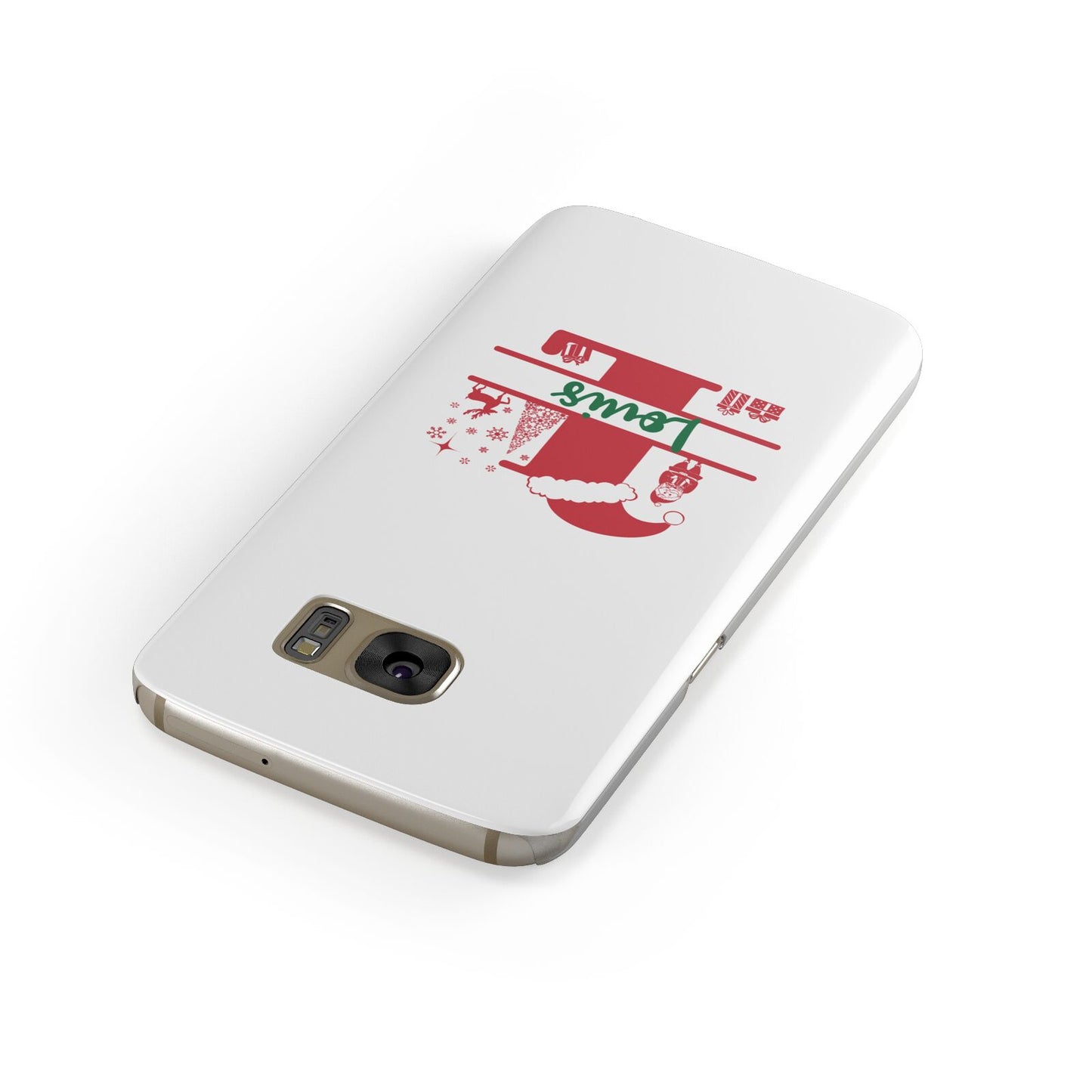 Personalised Christmas Monogram Samsung Galaxy Case Front Close Up