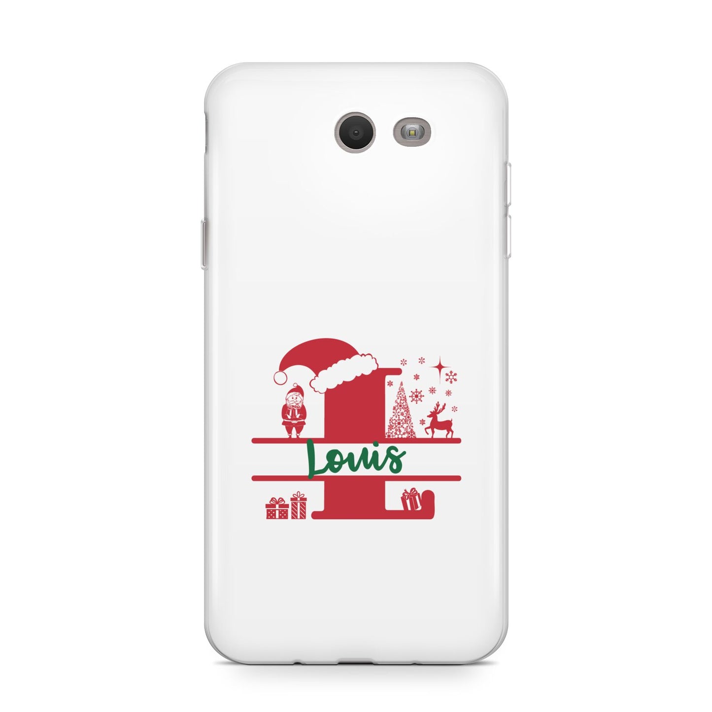 Personalised Christmas Monogram Samsung Galaxy J7 2017 Case