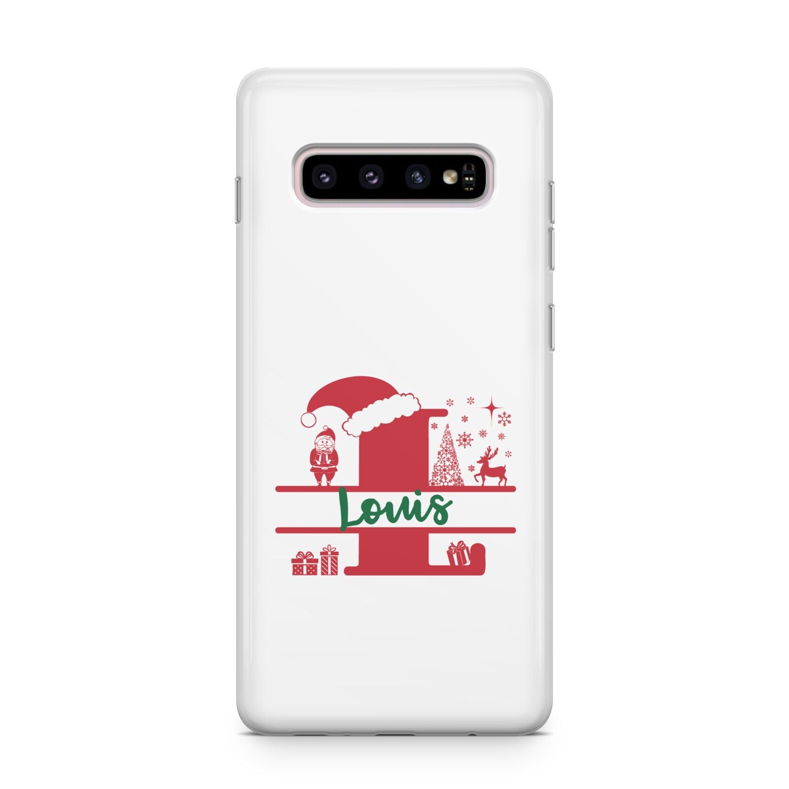 Personalised Christmas Monogram Samsung Galaxy S10 Plus Case