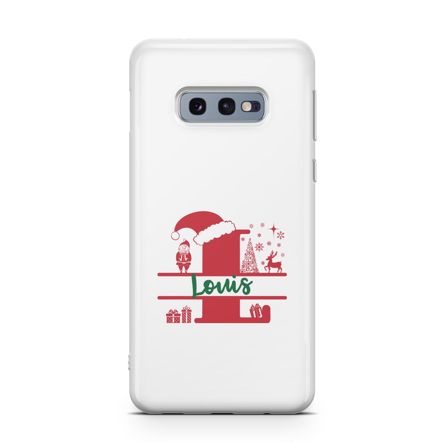 Personalised Christmas Monogram Samsung Galaxy S10E Case