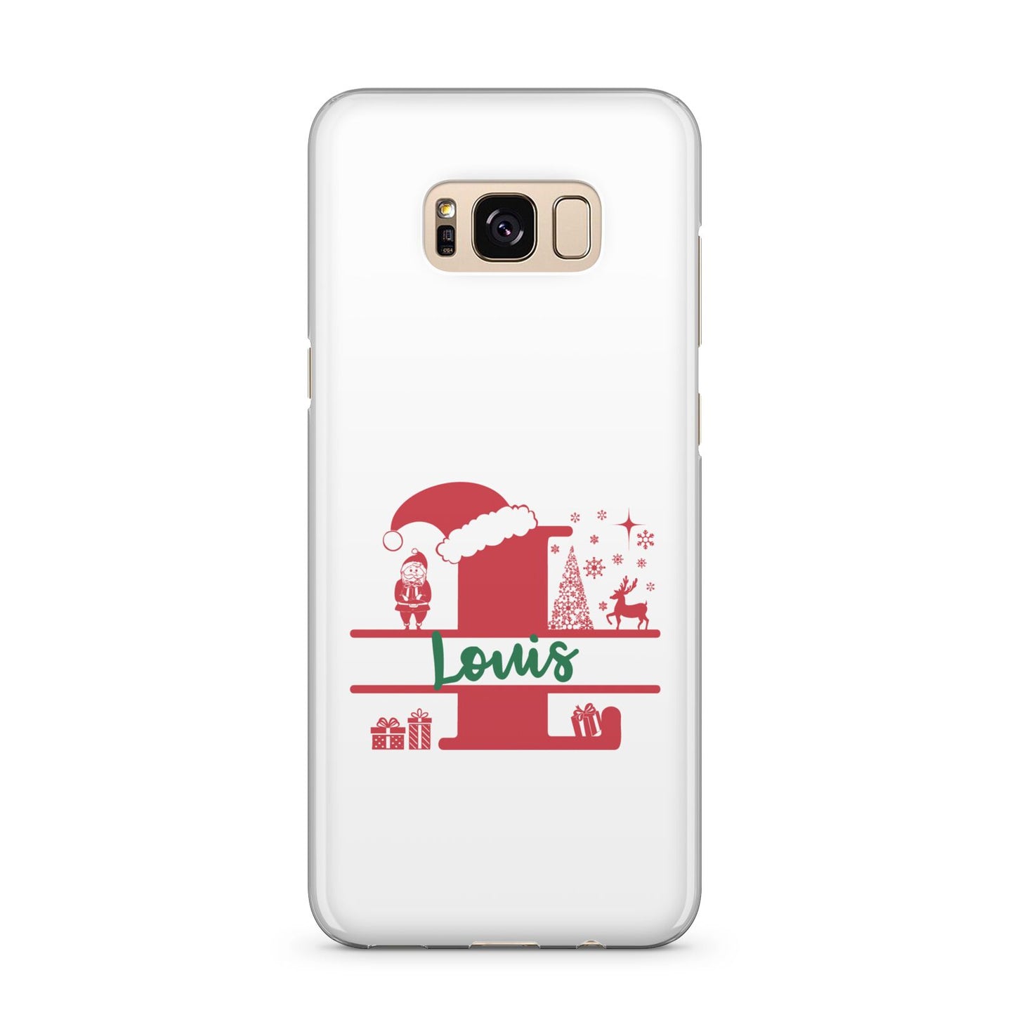 Personalised Christmas Monogram Samsung Galaxy S8 Plus Case