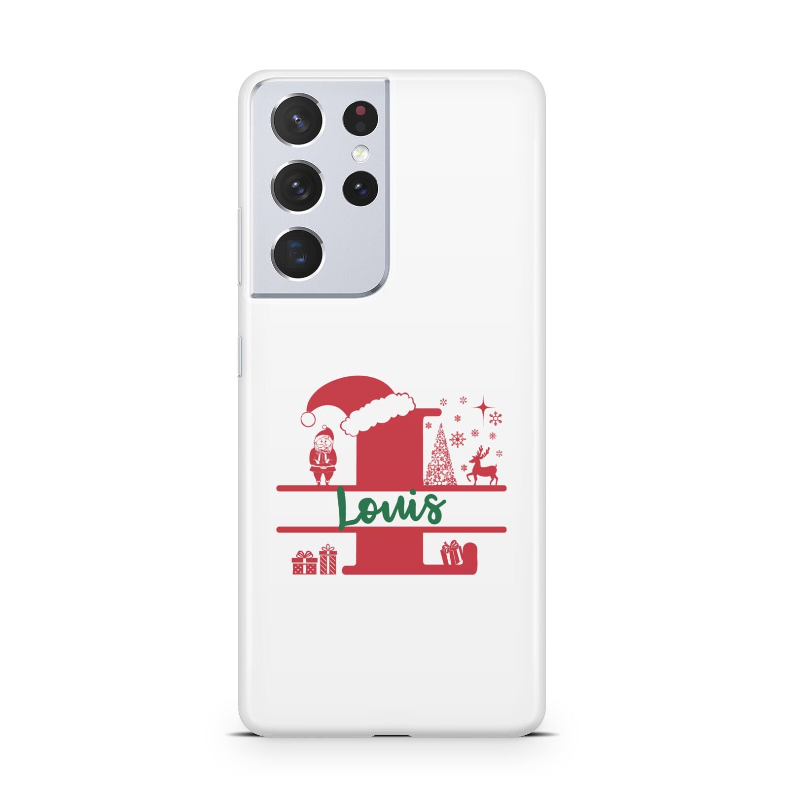 Personalised Christmas Monogram Samsung S21 Ultra Case