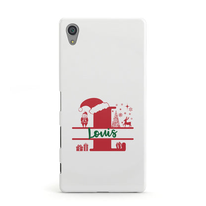 Personalised Christmas Monogram Sony Xperia Case